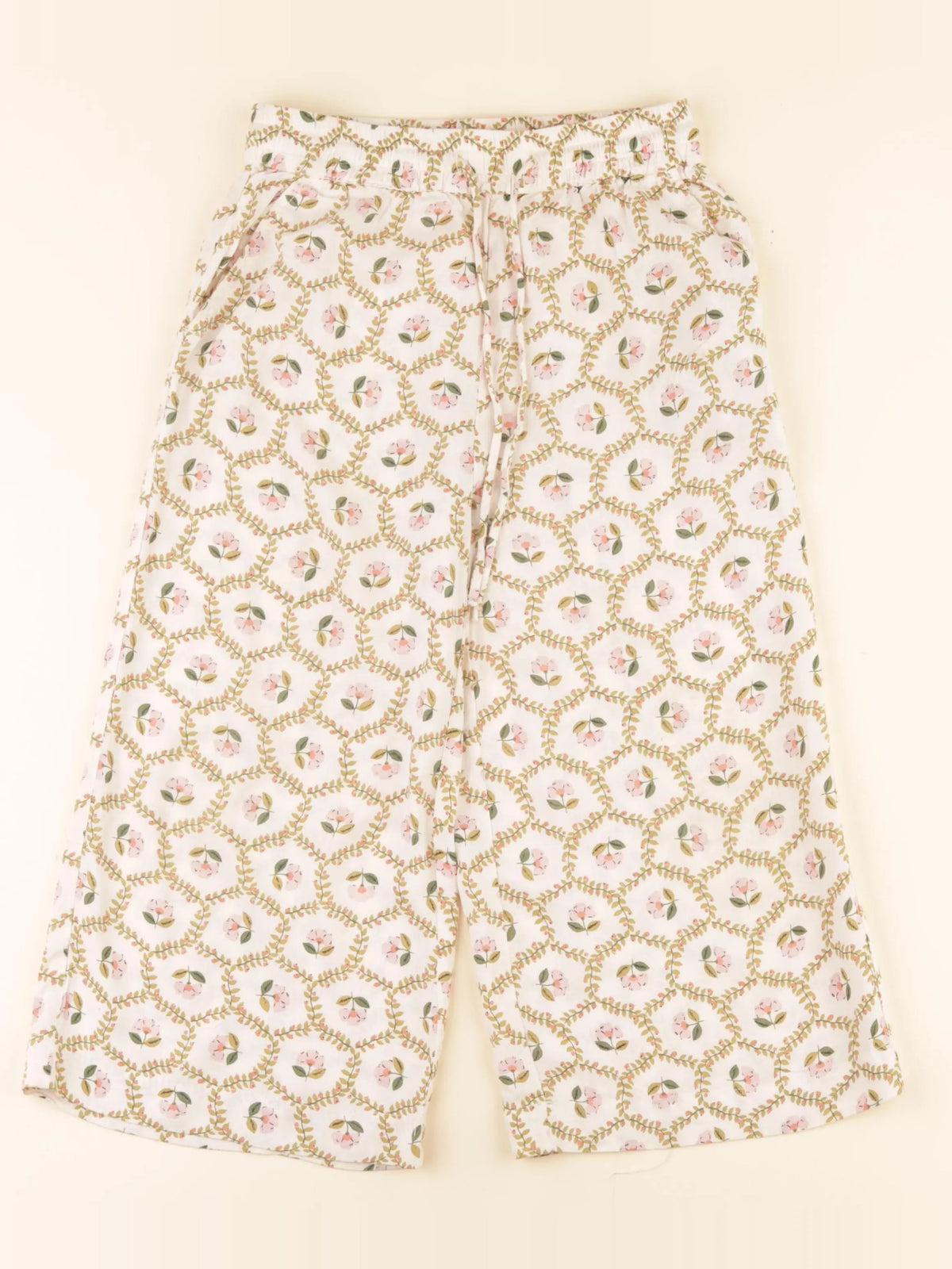 Monoprix - pantalon beige, rose - 6 ans