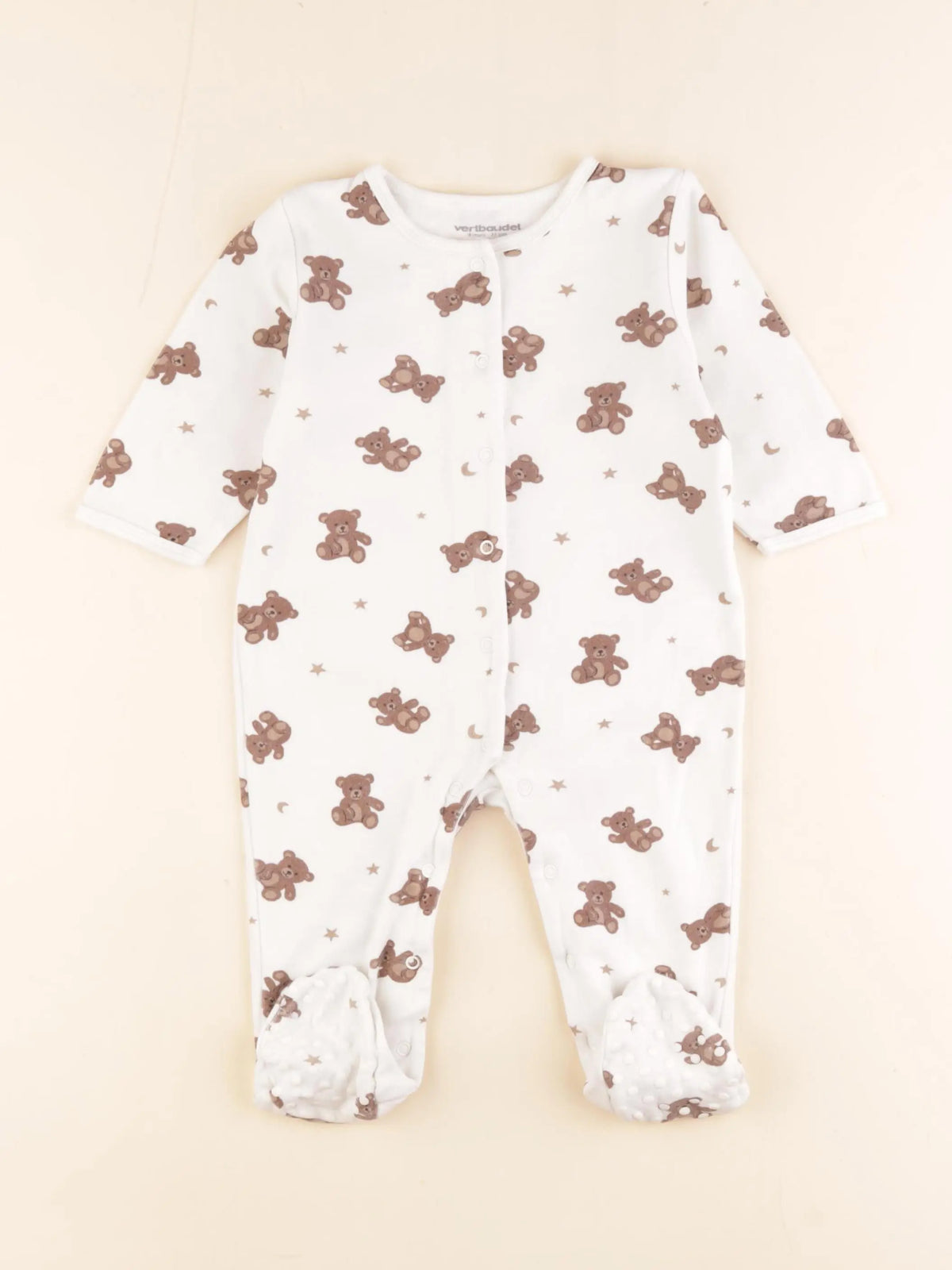 Vertbaudet - pyjama coton blanc - 9 mois
