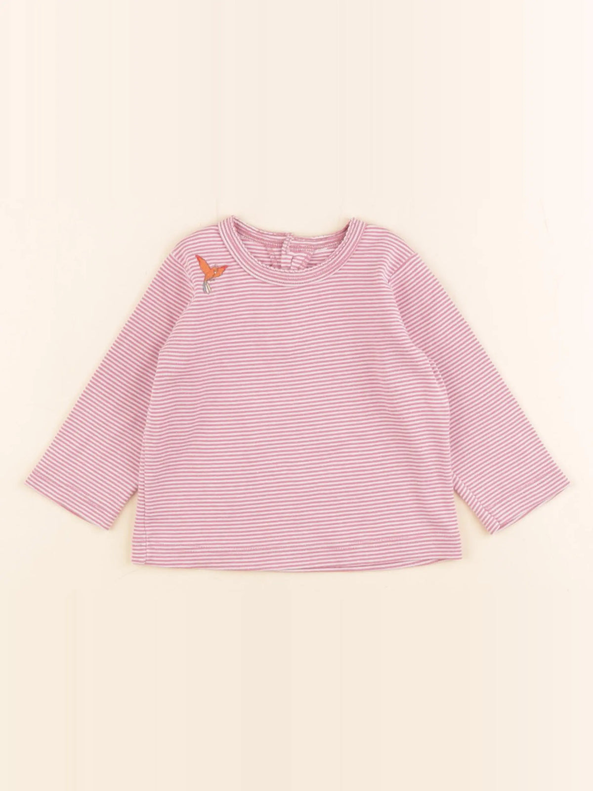 Petit Bateau - tee-shirt rose - 12 mois