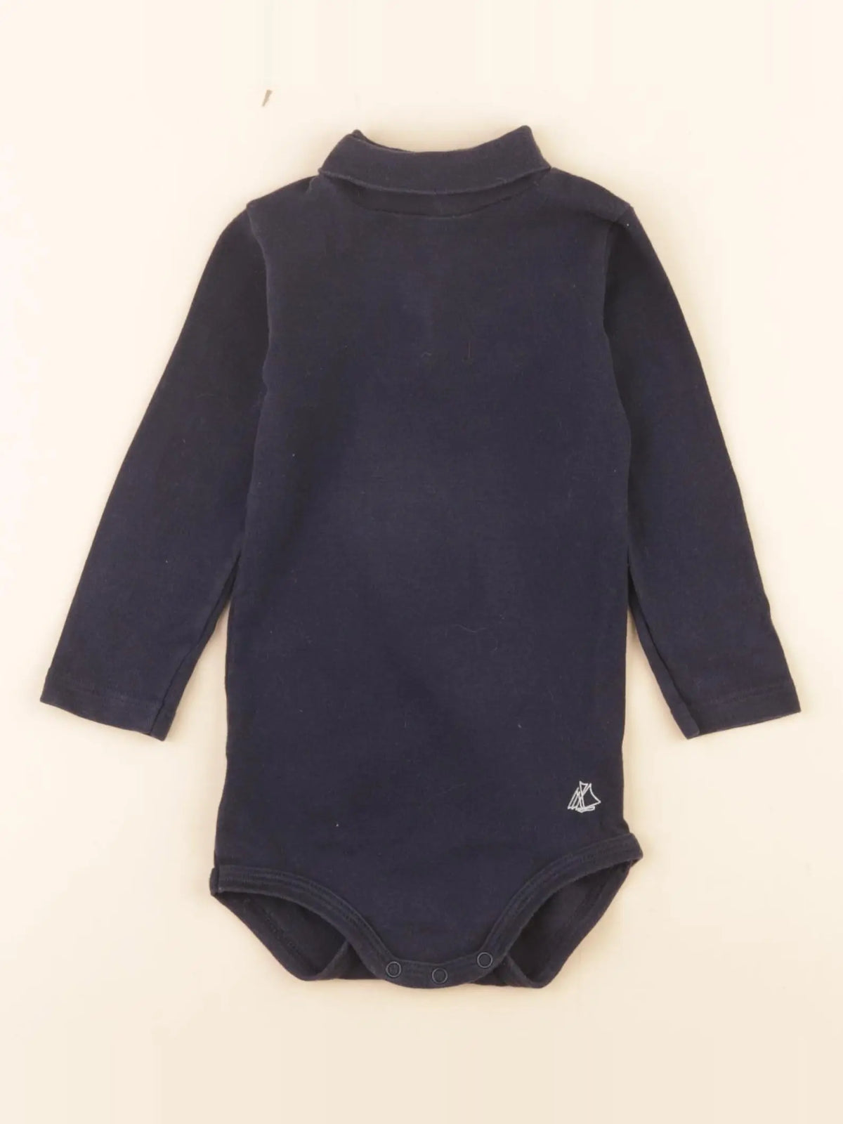 Petit Bateau - body à col bleu - 12 mois