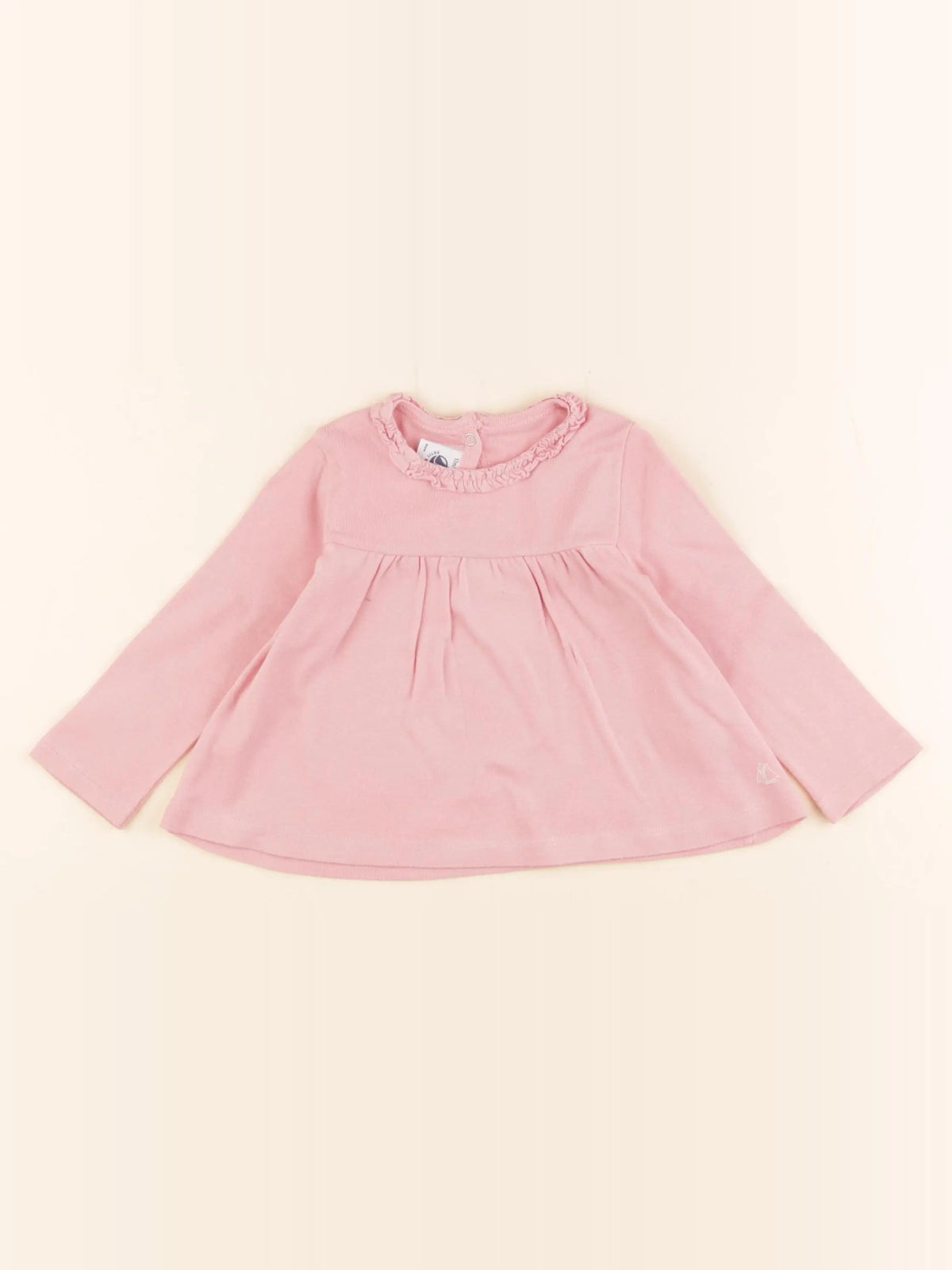 Petit Bateau - tee-shirt rose - 12 mois