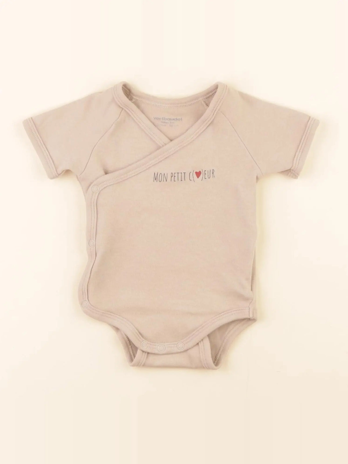 Vertbaudet - body marron - 3 mois