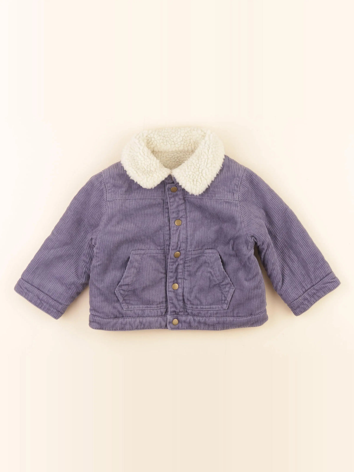 Boutchou - veste doublé, réversible bleu - 12 mois