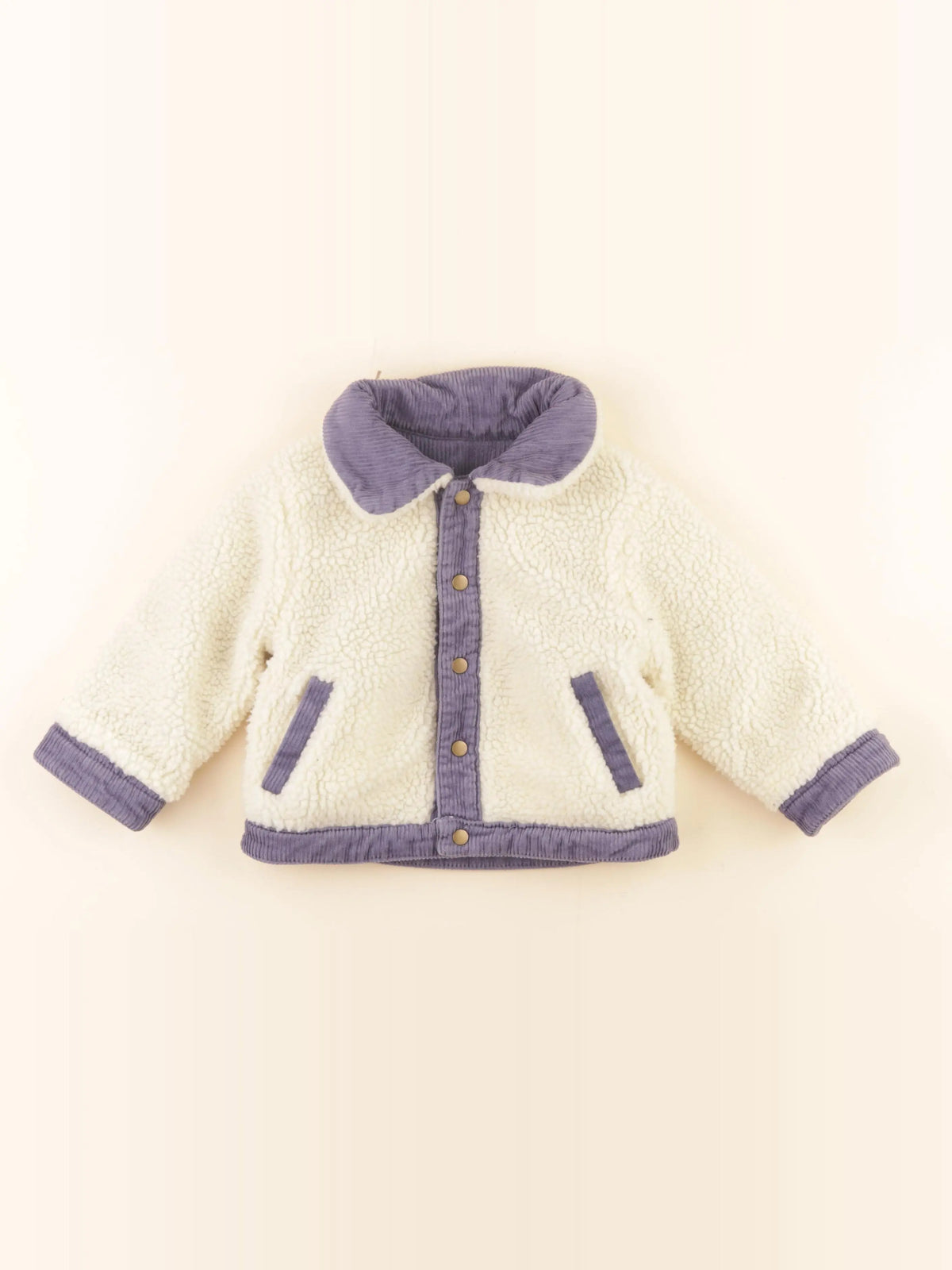 Boutchou - veste doublé, réversible bleu - 12 mois