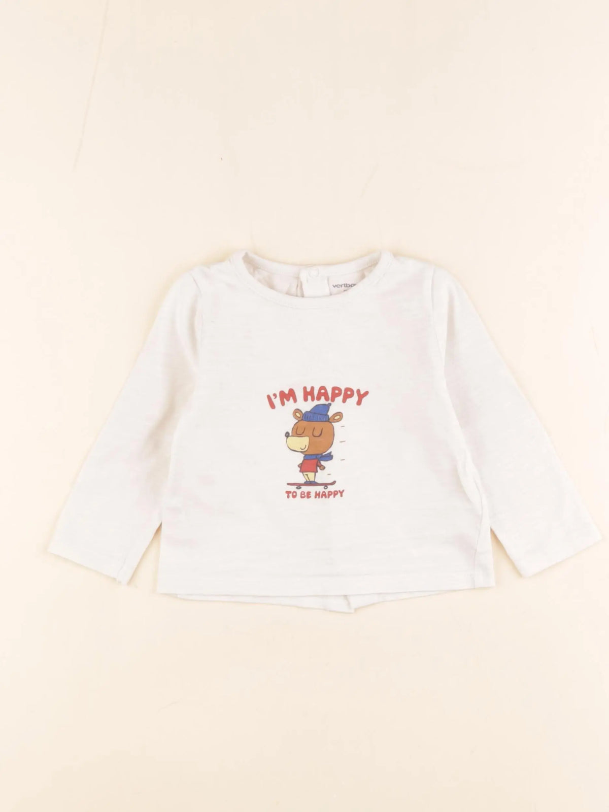 Vertbaudet - tee-shirt blanc - 9 mois