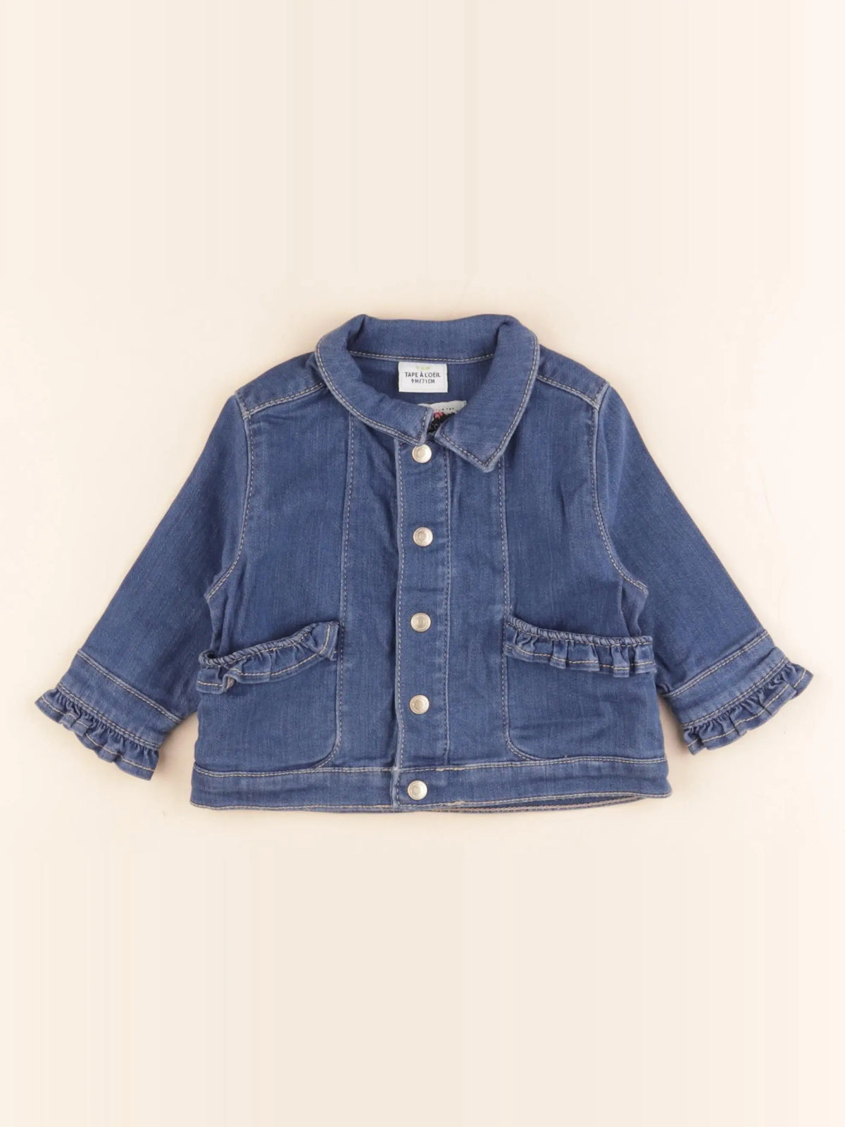 Tape à l'oeil - veste imprimé au dos bleu - 9 mois