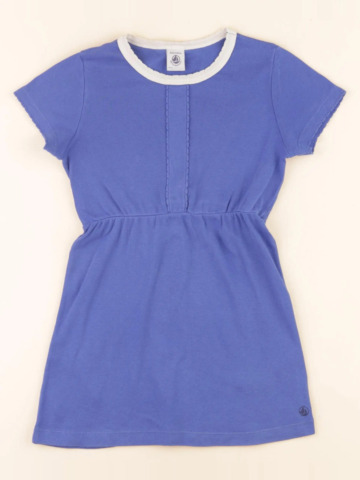 Petit Bateau - robe bleu - 6 ans