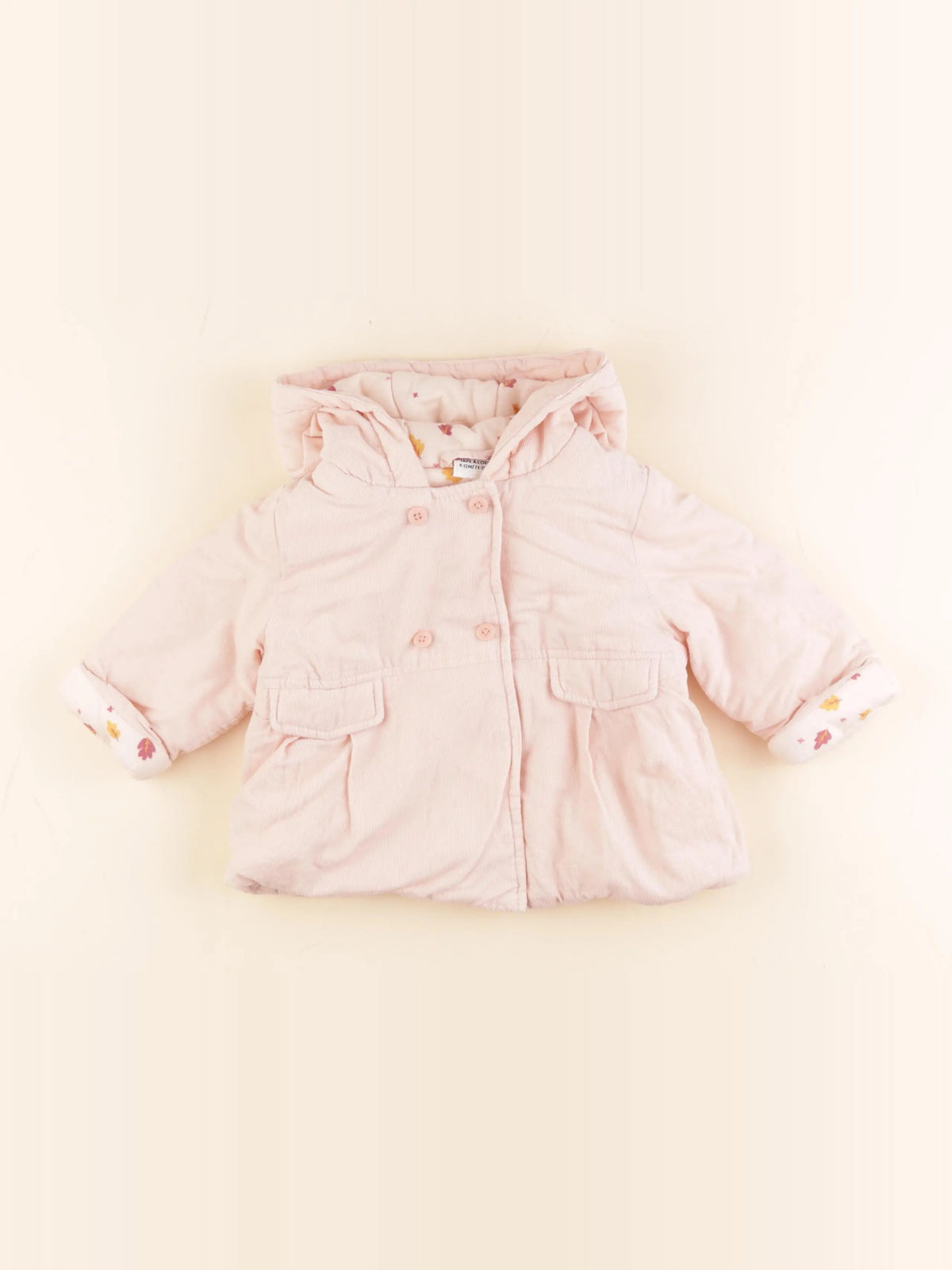 Tape à l'oeil - veste doublé rose - 9 mois