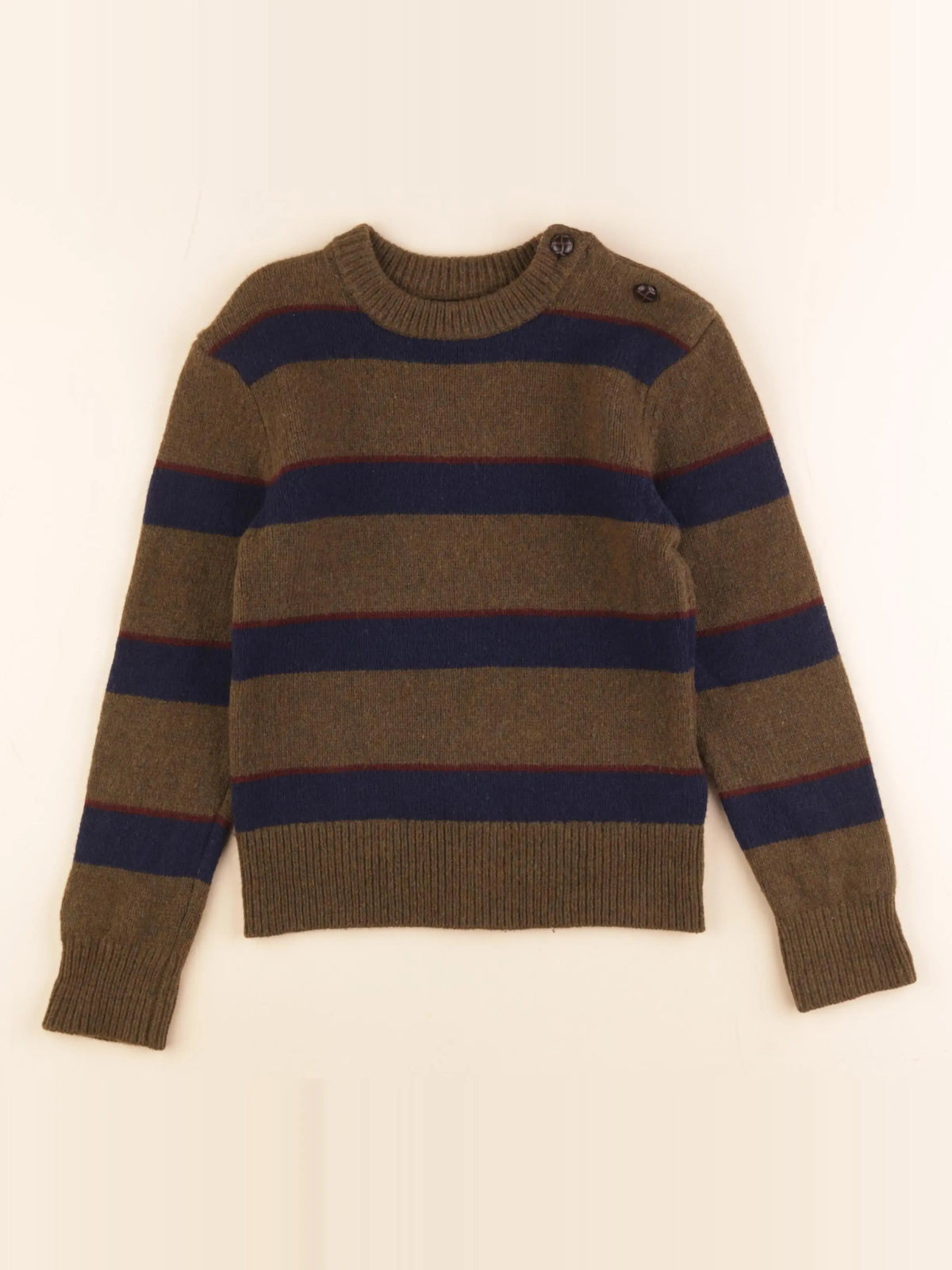 Cyrillus - pull bleu, vert - 6 ans