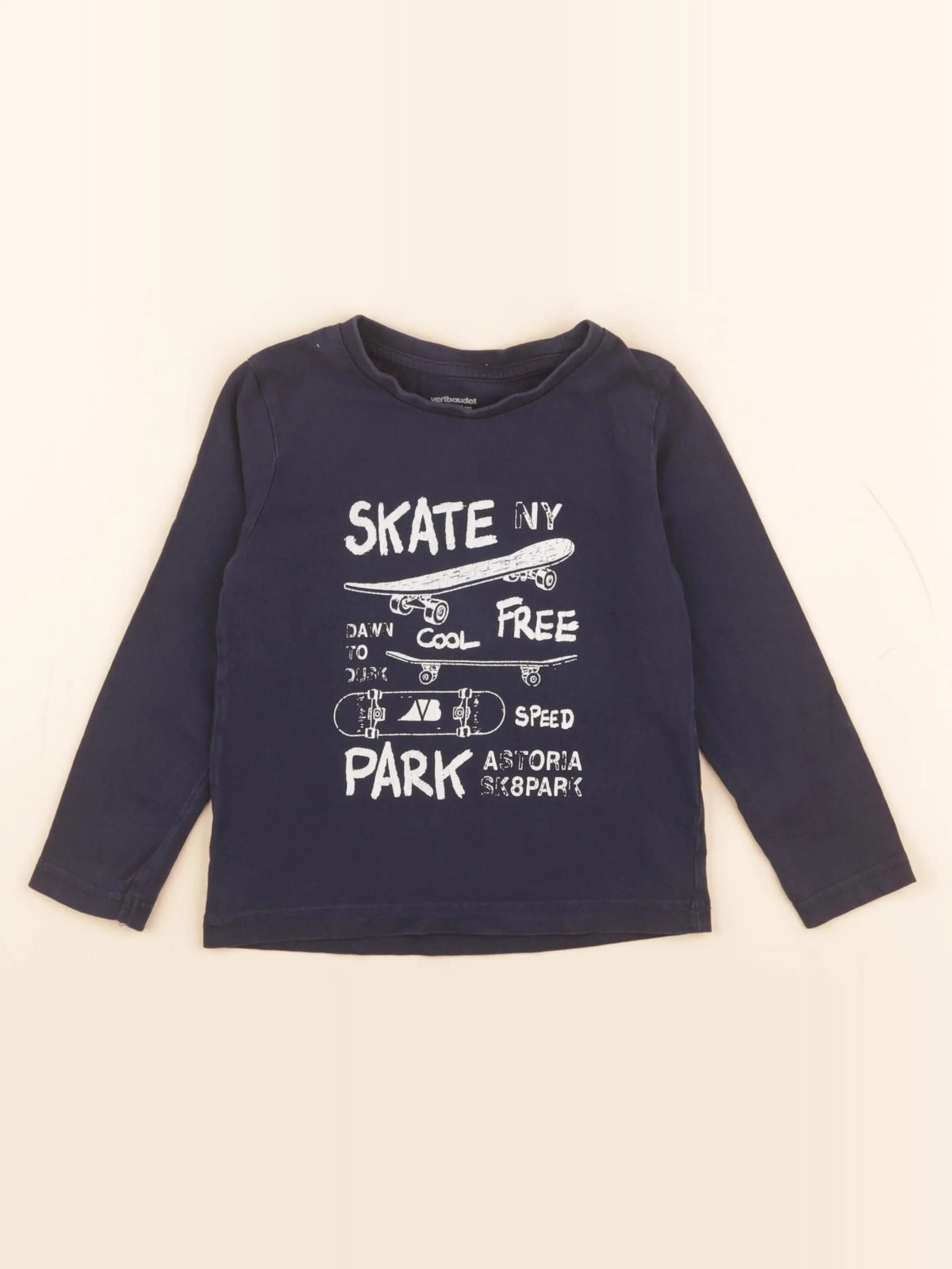 Vertbaudet - tee-shirt bleu - 4 ans