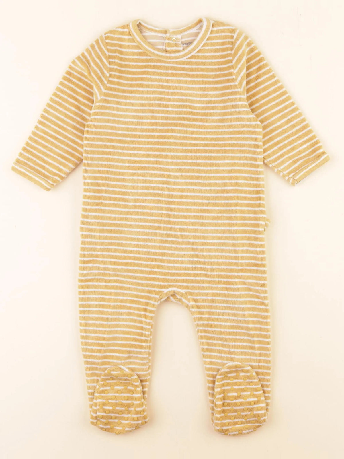 Vertbaudet - pyjama velours jaune - 12 mois