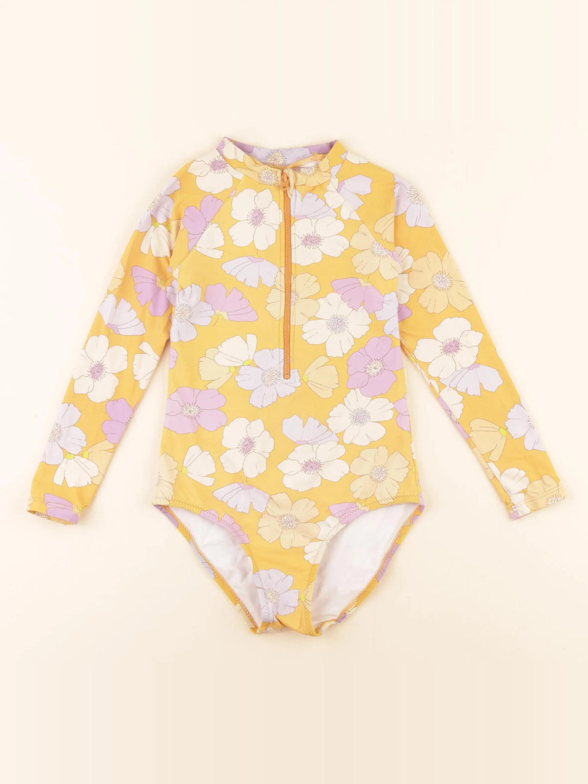 Zara - combi de bain orange, rose - 6/7 ans