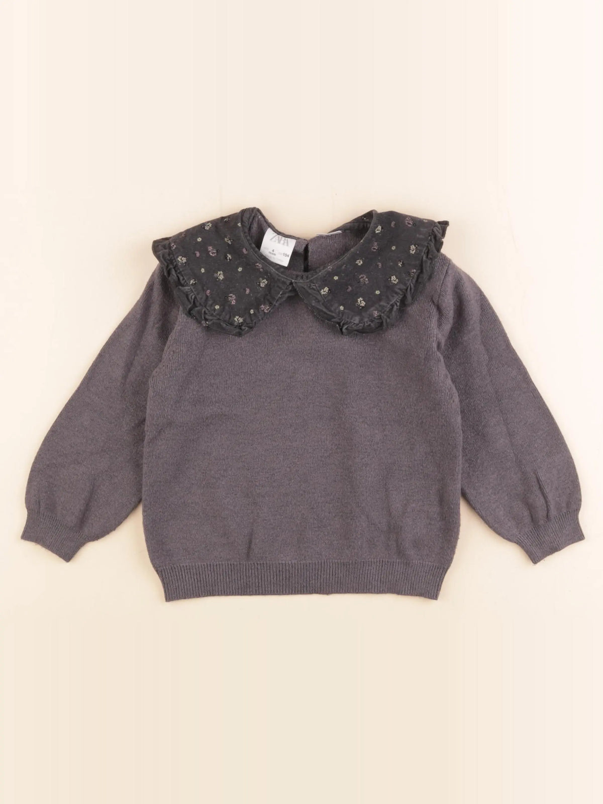 Zara - pull taupe - 4 ans