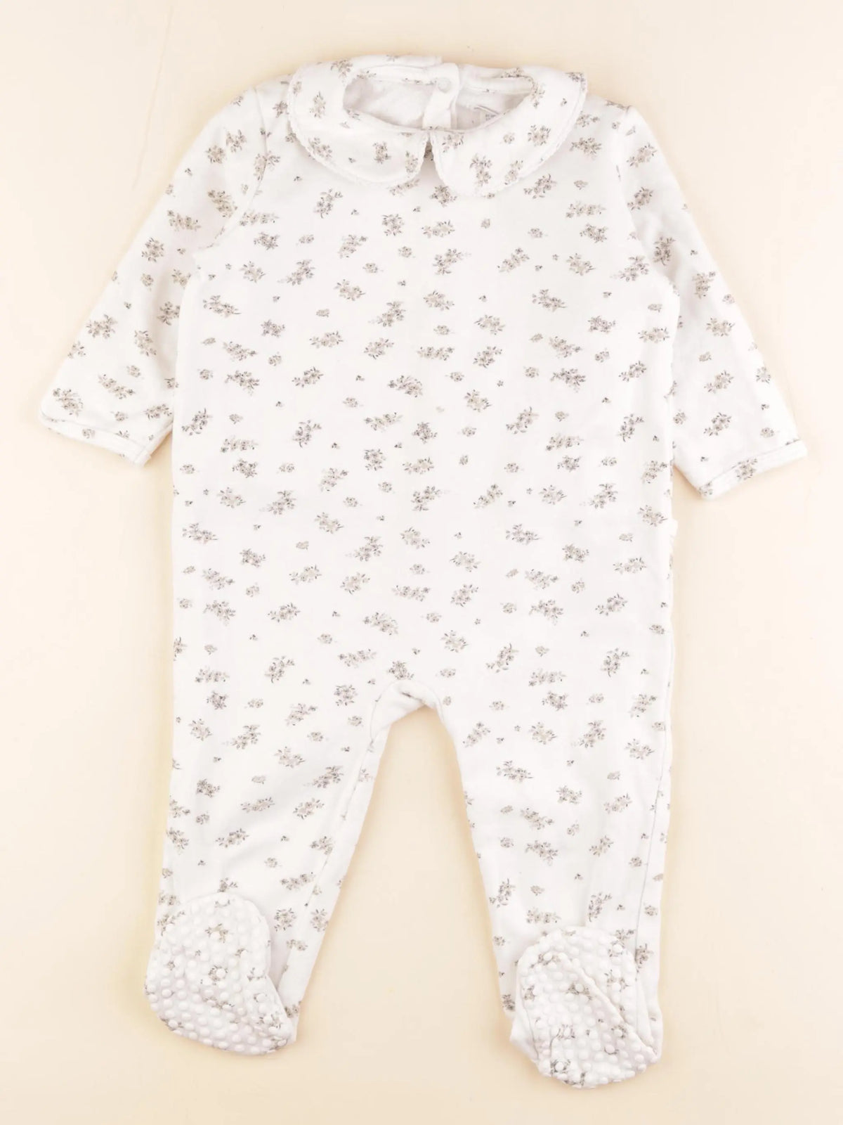 Vertbaudet - pyjama coton blanc - 18 mois