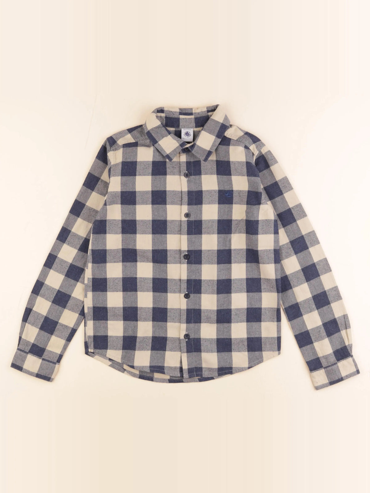 Petit Bateau - chemise bleu - 10 ans