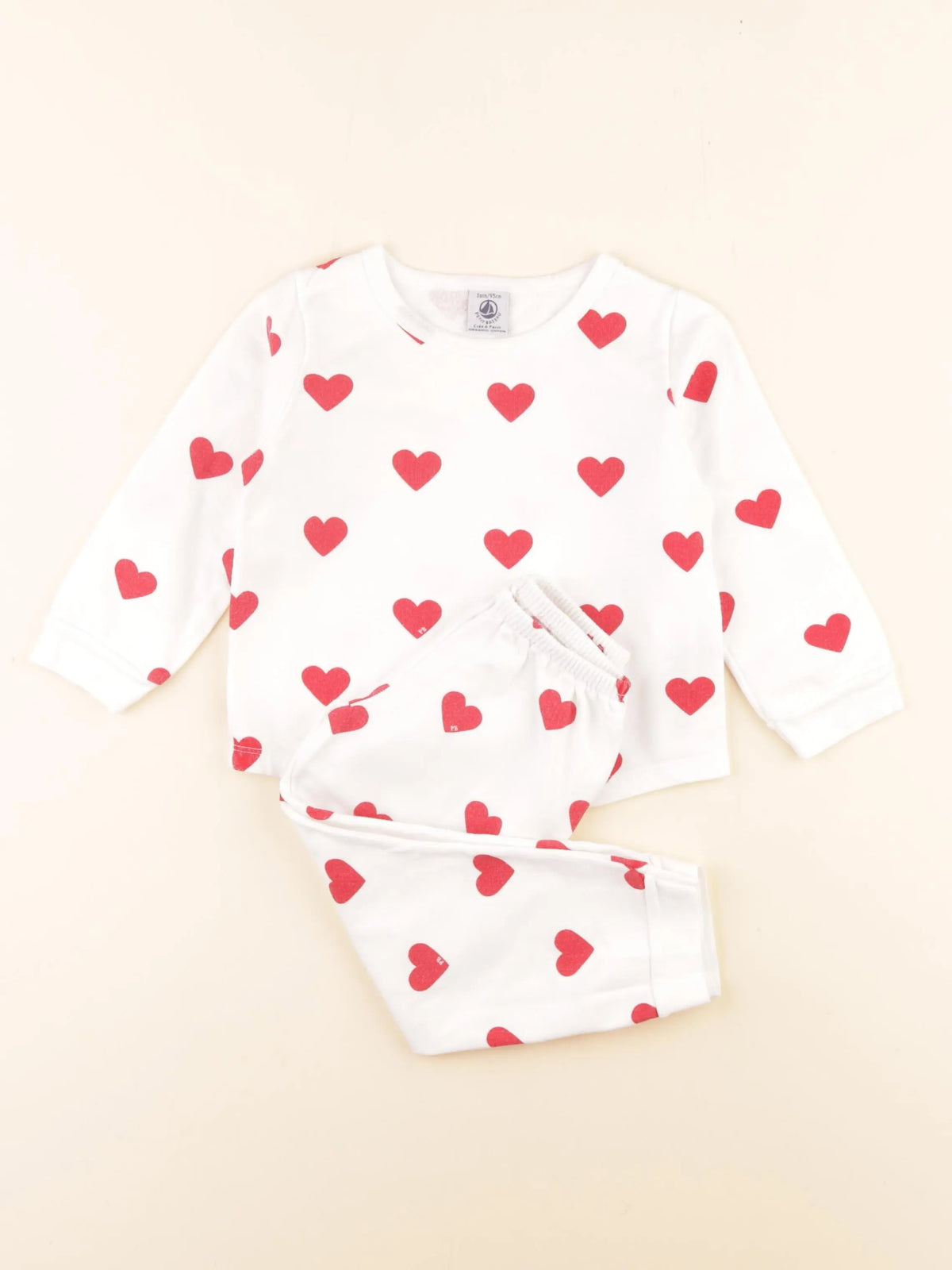 Petit Bateau - pyjama coton blanc - 3 ans