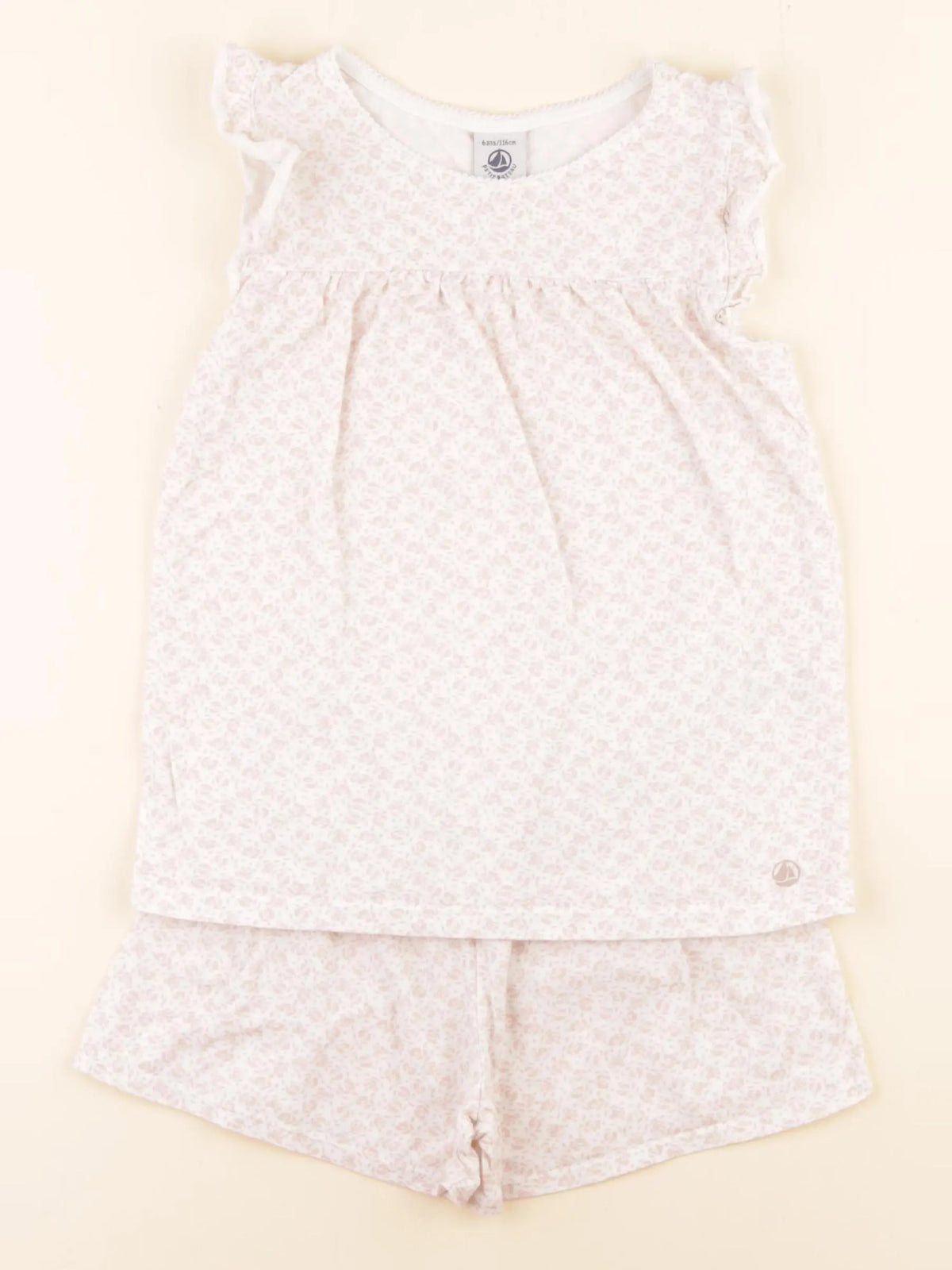 Petit Bateau - pyjama coton rose - 6 ans