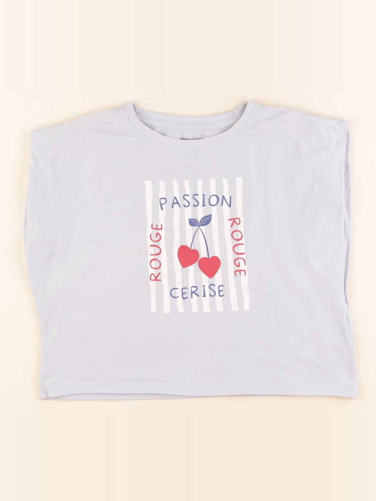 Vertbaudet - tee-shirt bleu - 8 ans
