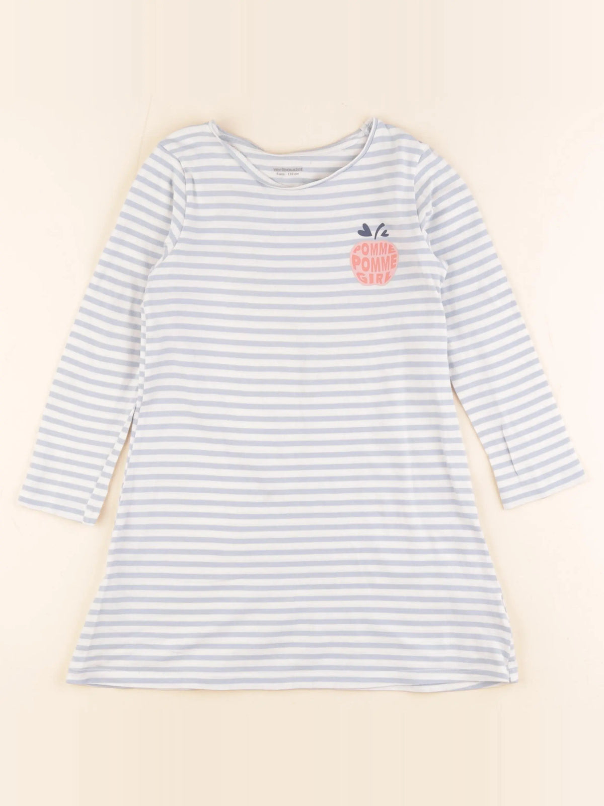 Vertbaudet - chemise de nuit coton bleu - 6 ans