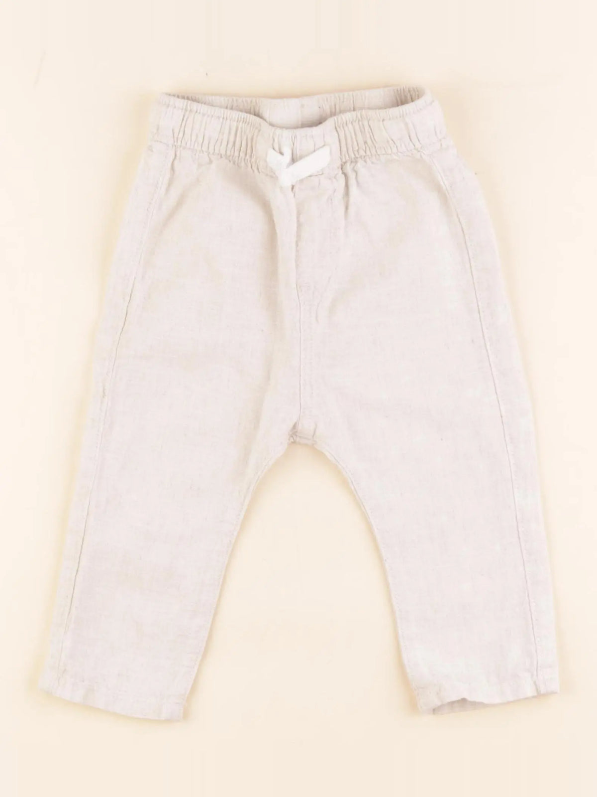 H&M - pantalon beige - 6/9 mois