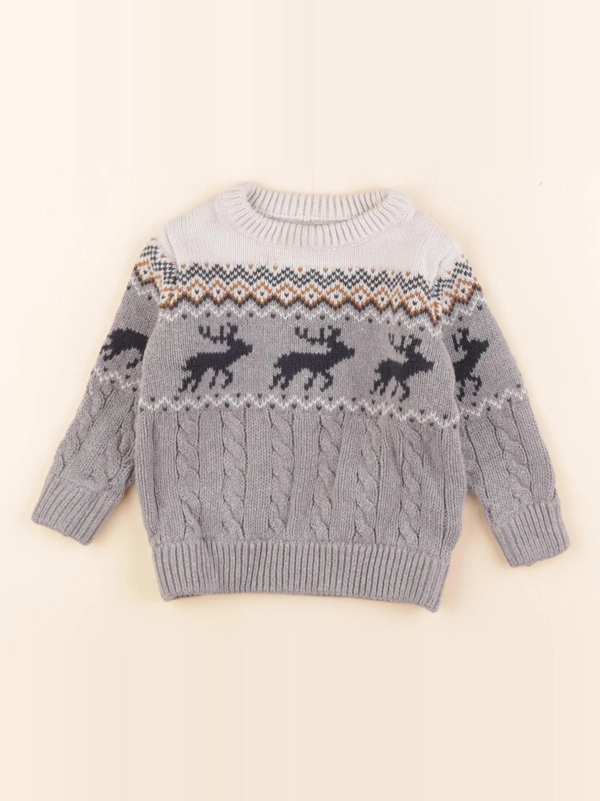 Vertbaudet - pull gris - 2 ans