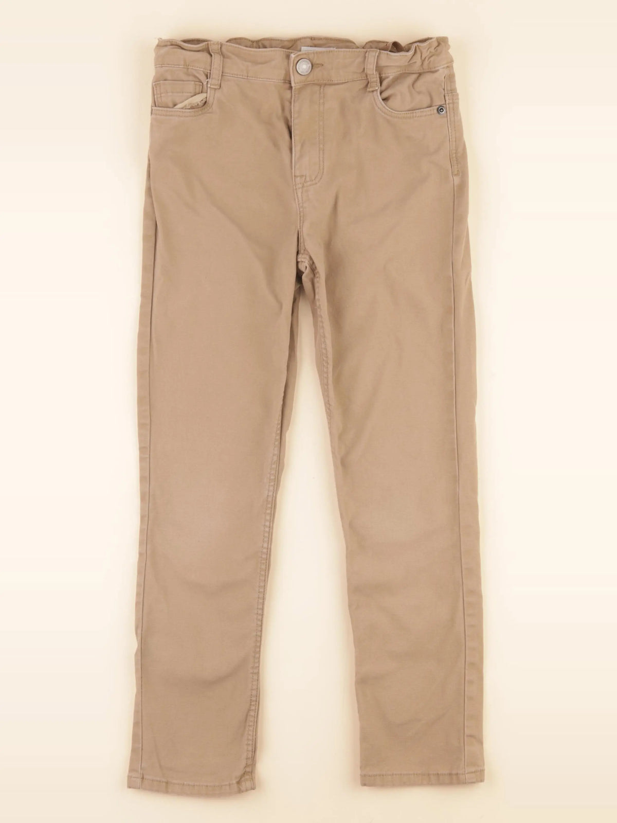 Vertbaudet - pantalon beige - 9 ans