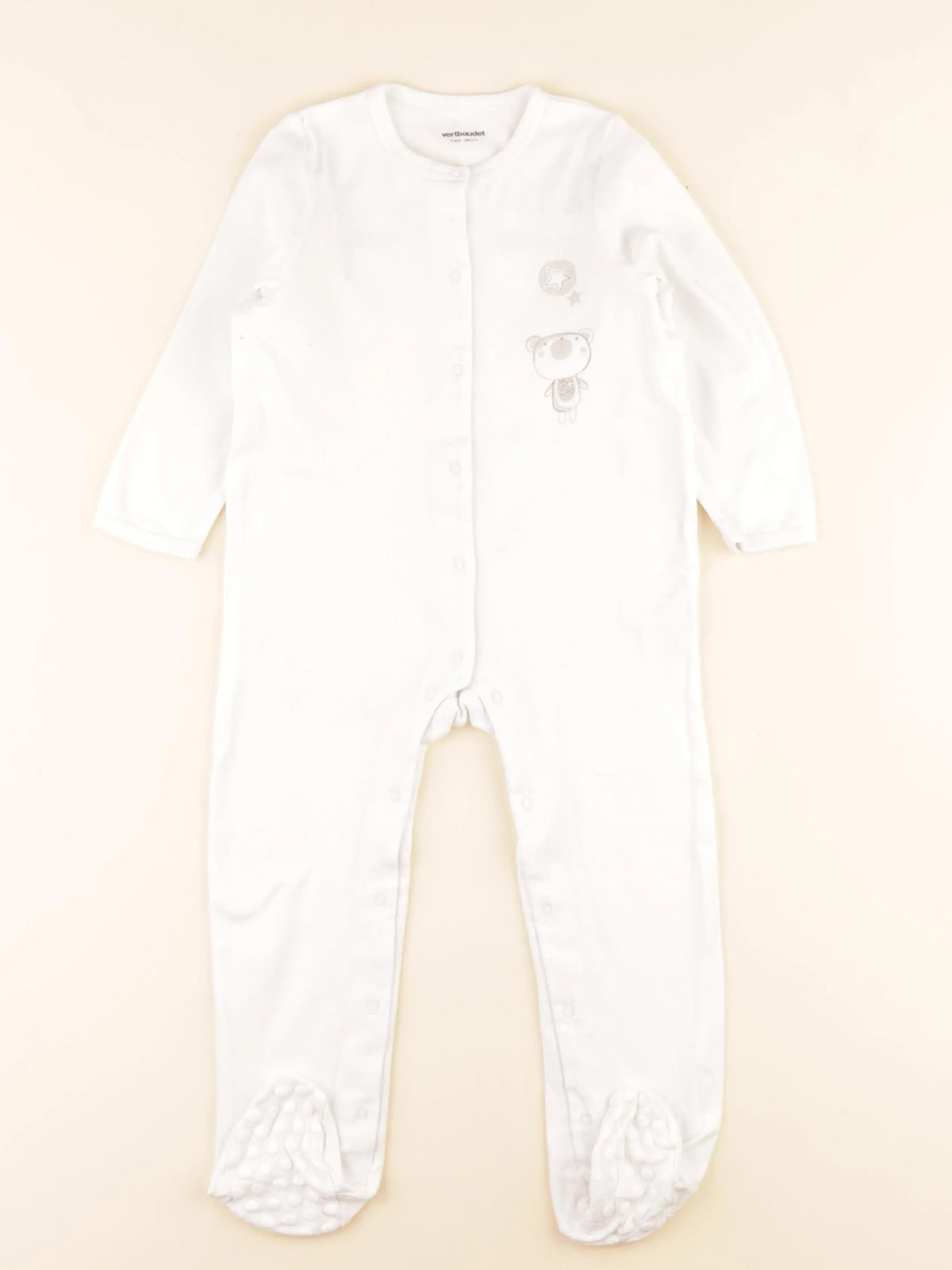 Vertbaudet - pyjama coton blanc - 3 ans