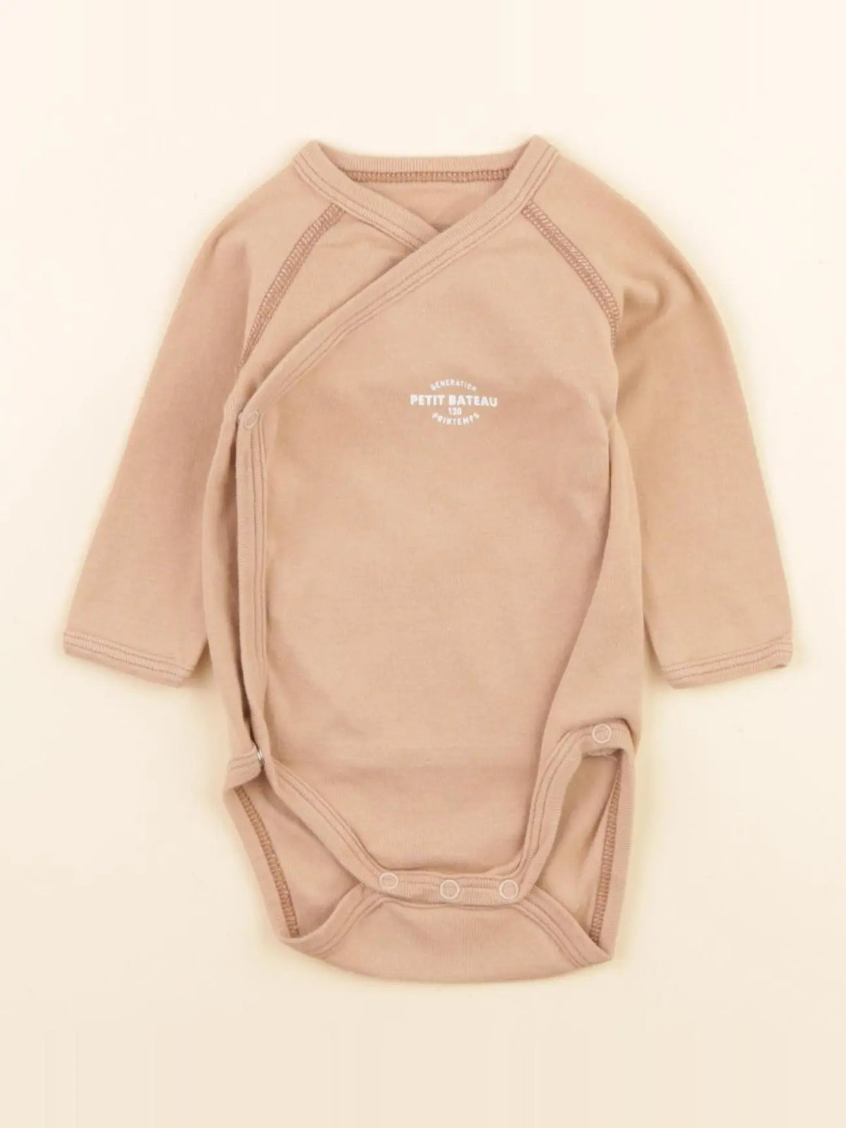 Petit Bateau - body beige - 3 mois