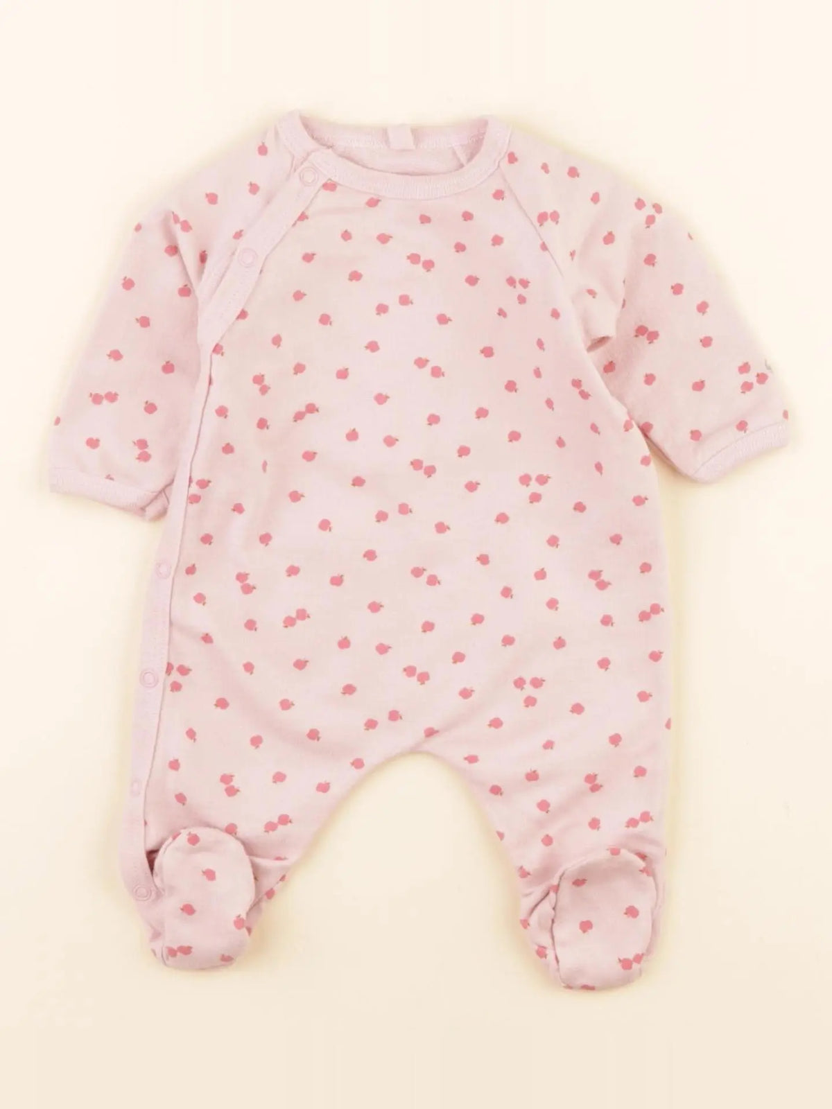 Petit Bateau - pyjama coton rose - 0 mois