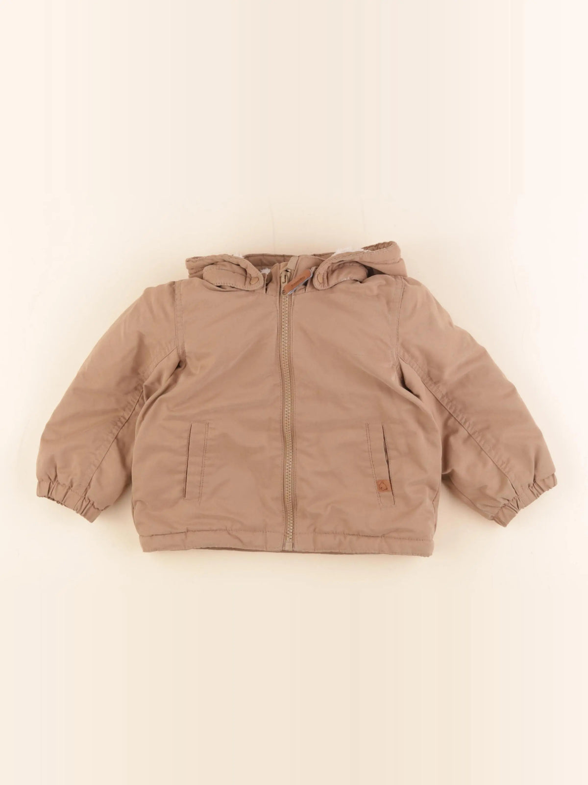 H&M - veste doublé marron - 12/18 mois