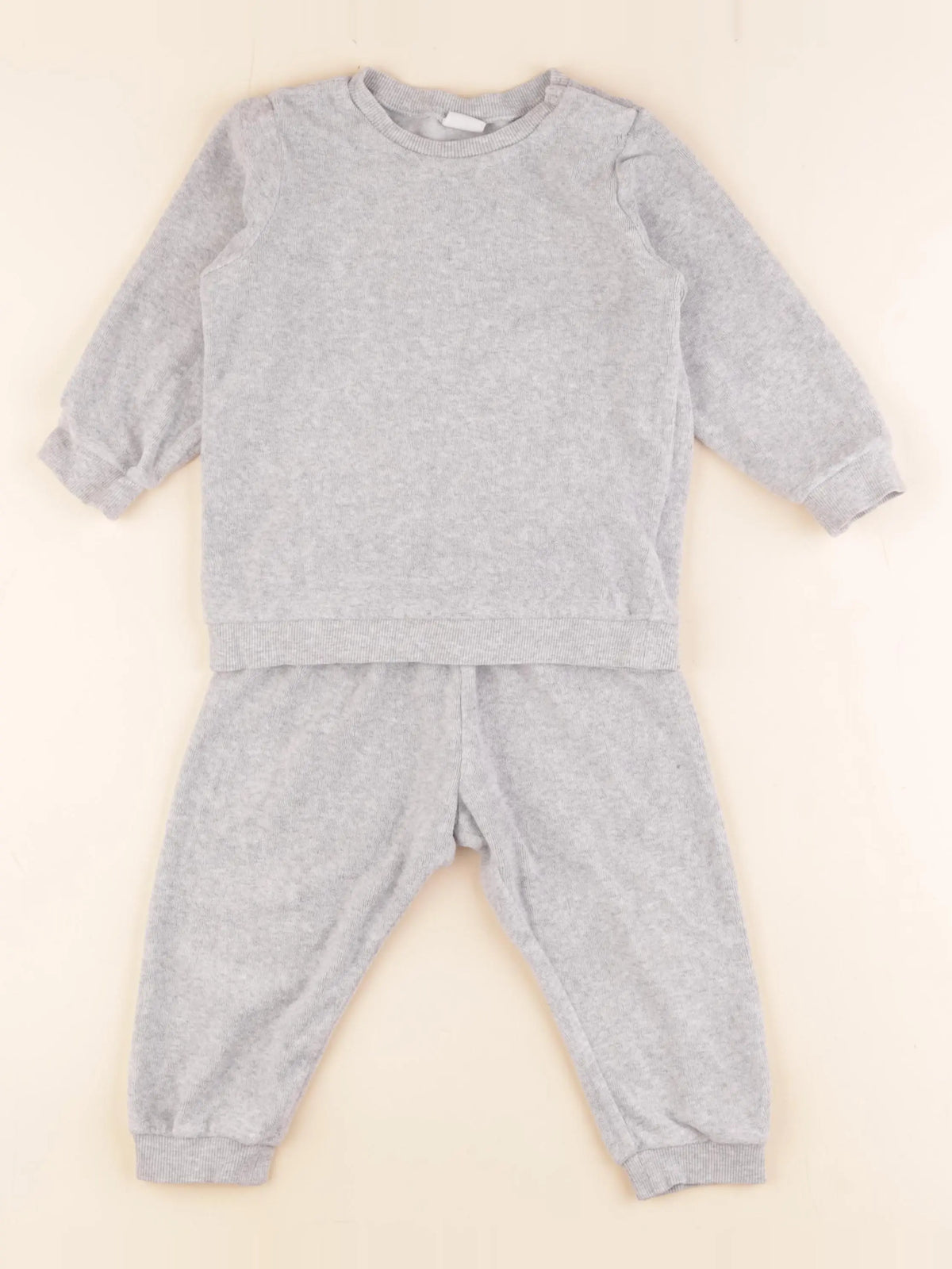 H&M - ensemble gris - 12/18 mois