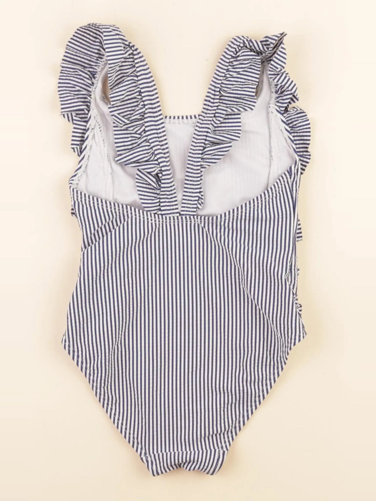 Vertbaudet - maillot de bain bleu, blanc - 5 ans