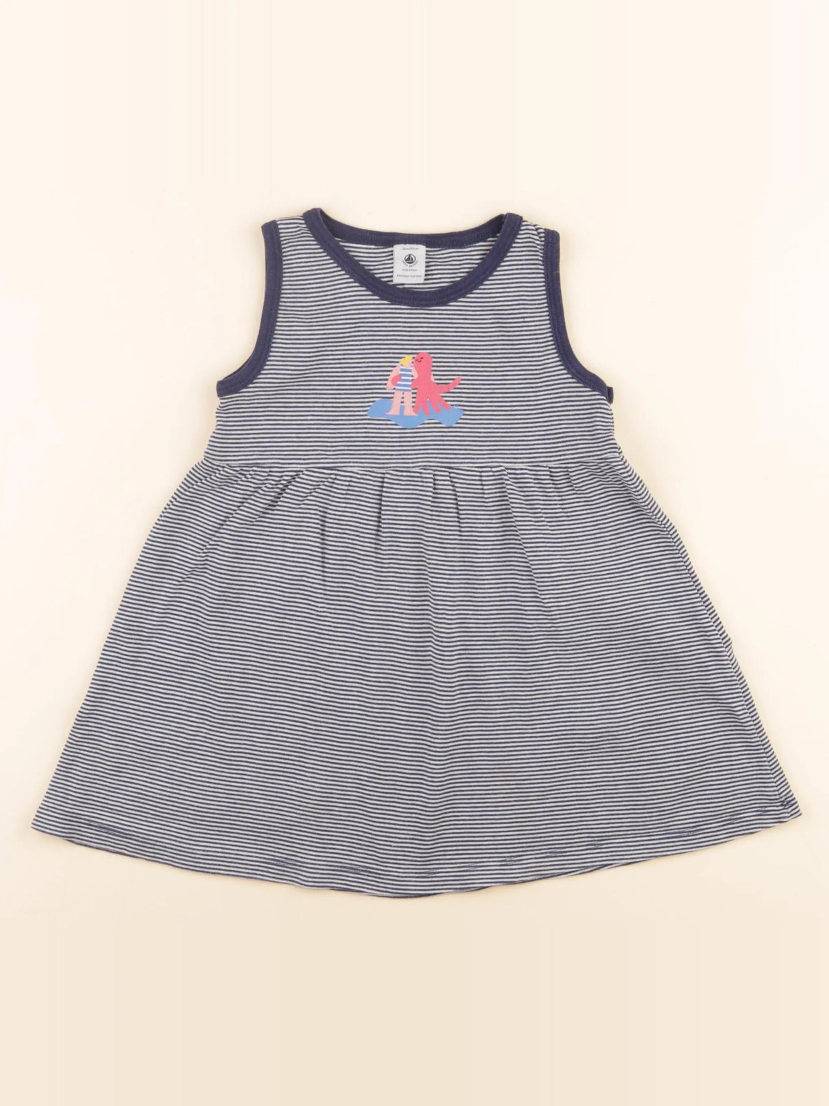 Petit Bateau - robe bleu - 36 mois