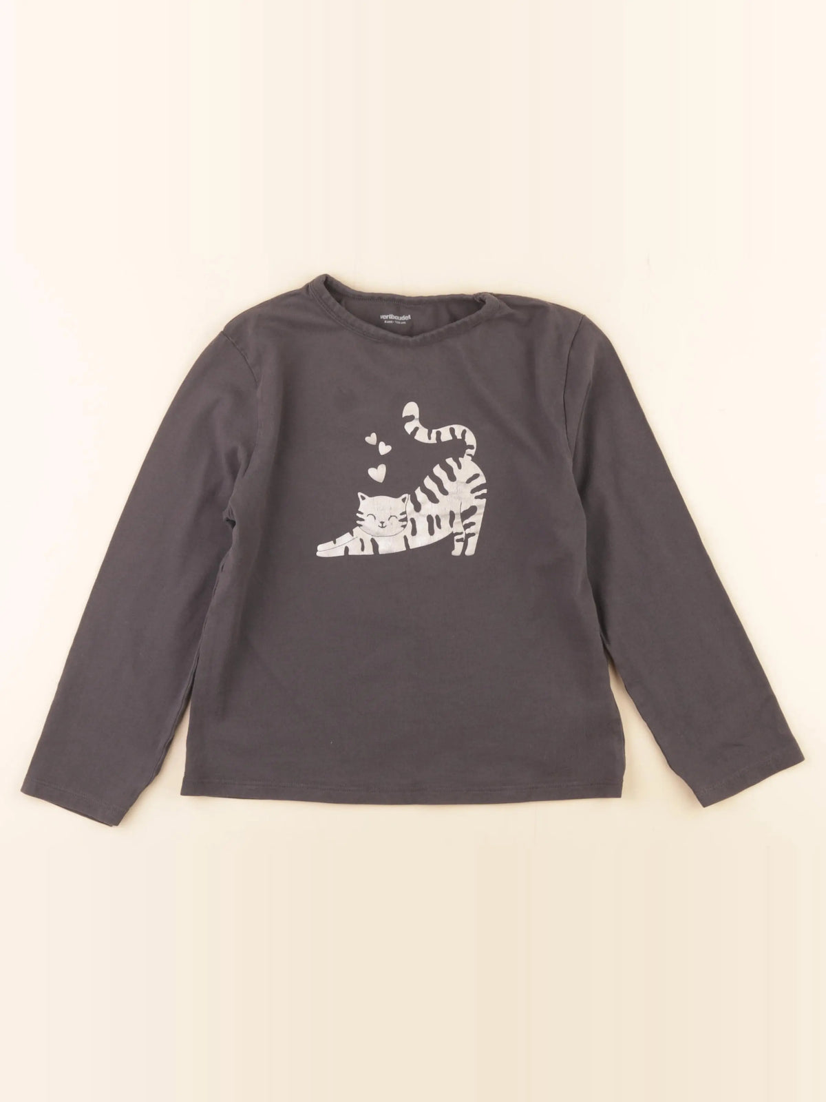 Vertbaudet - tee-shirt gris - 8 ans