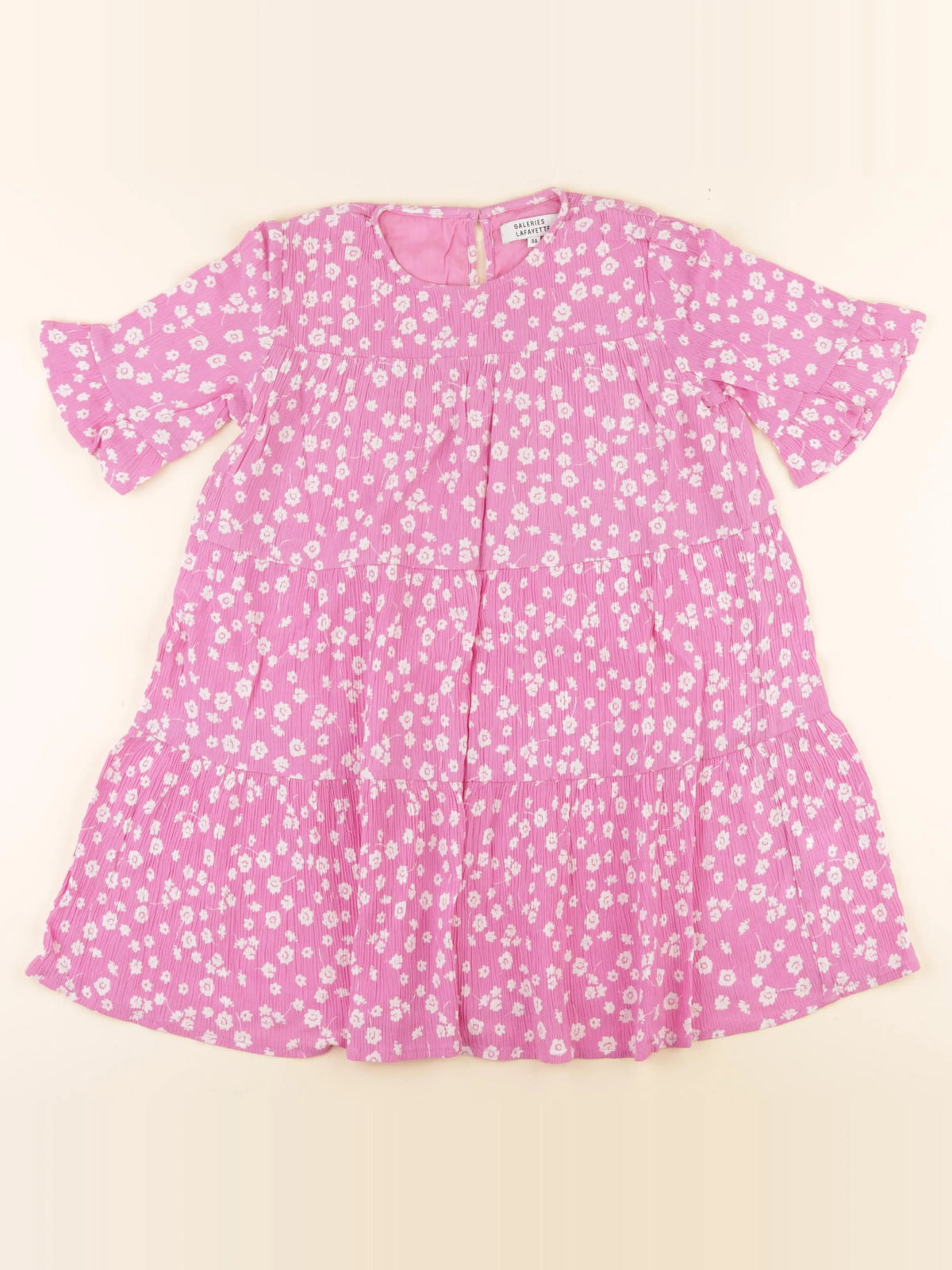 Galeries Lafayette - robe rose - 8 ans