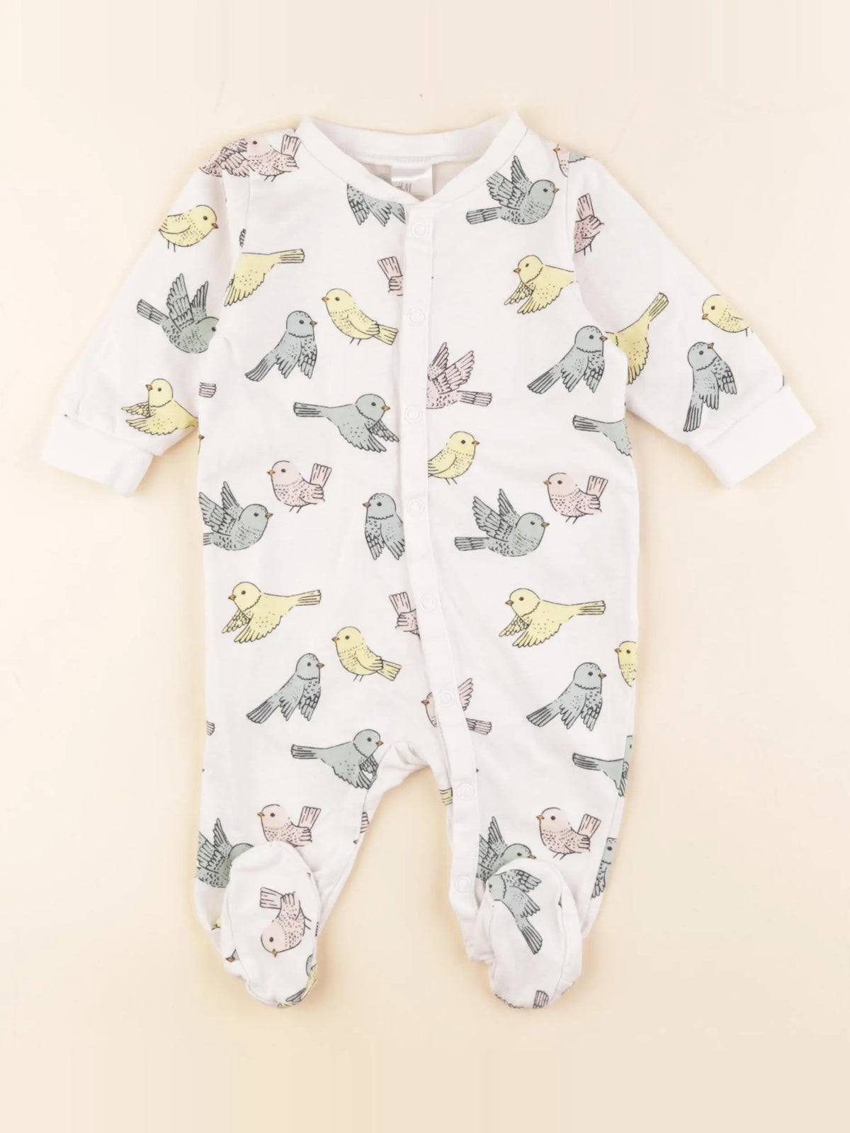 H&M - pyjama coton blanc - 2/4 mois