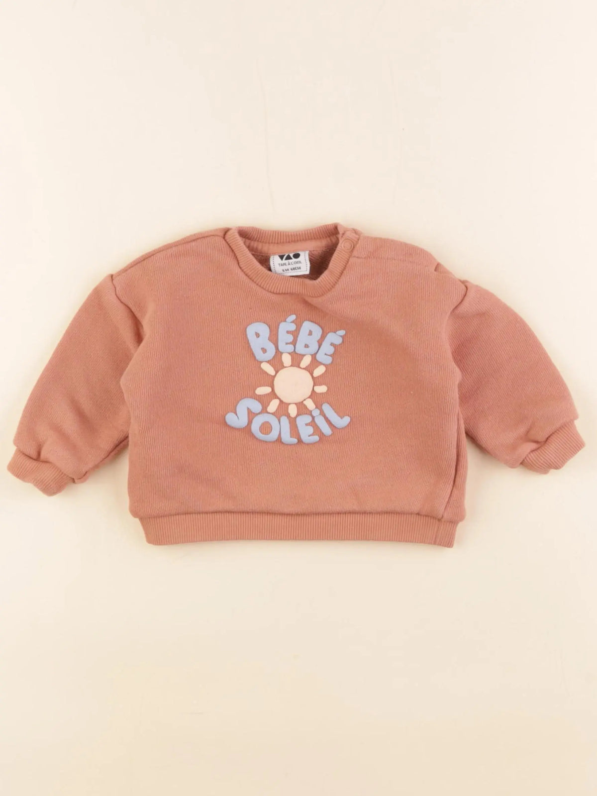 Tape à l'oeil - sweat rose - 6 mois