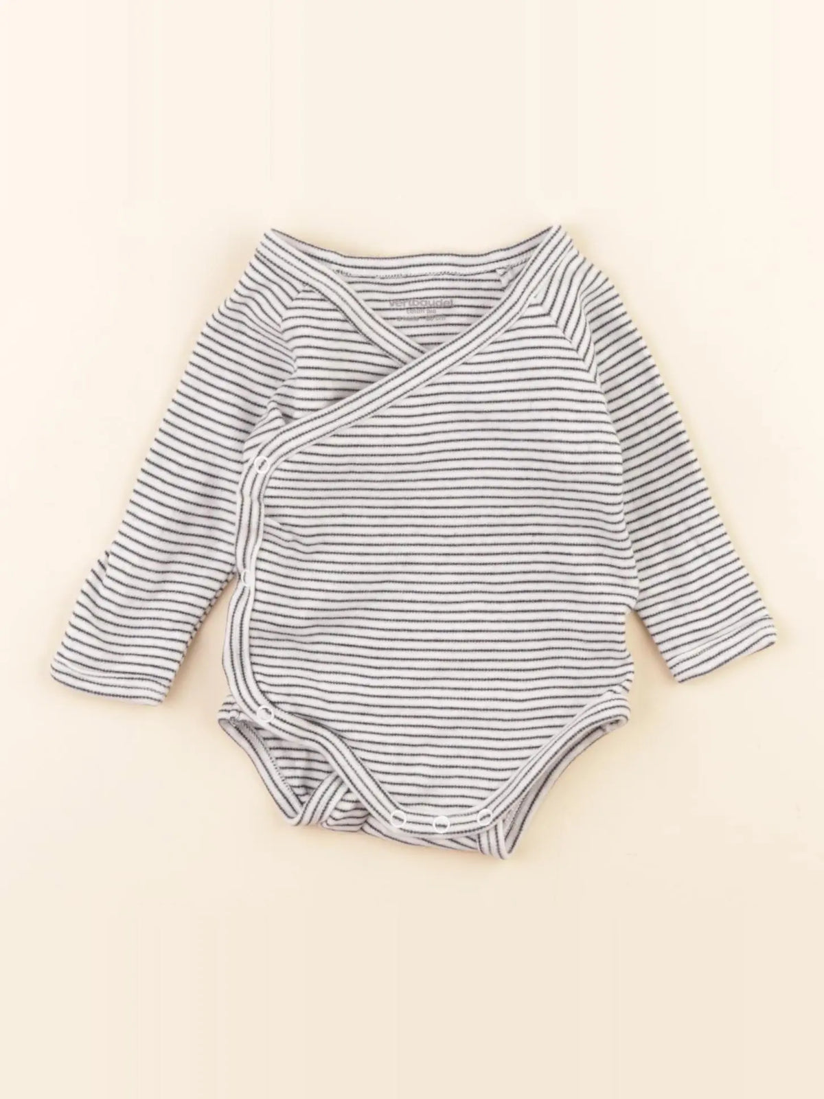 Vertbaudet - body blanc, bleu - 3 mois