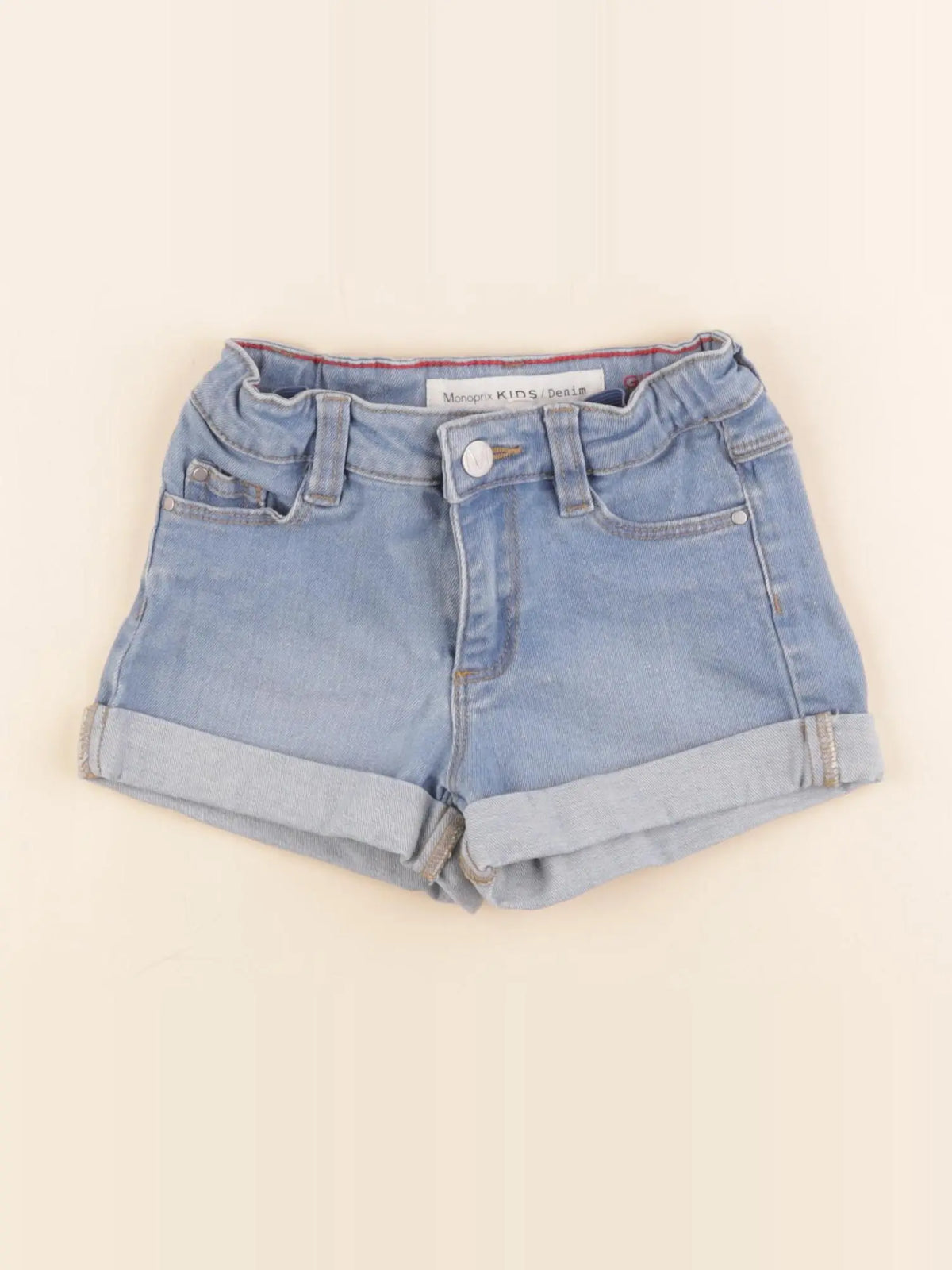 Monoprix - short bleu - 4 ans