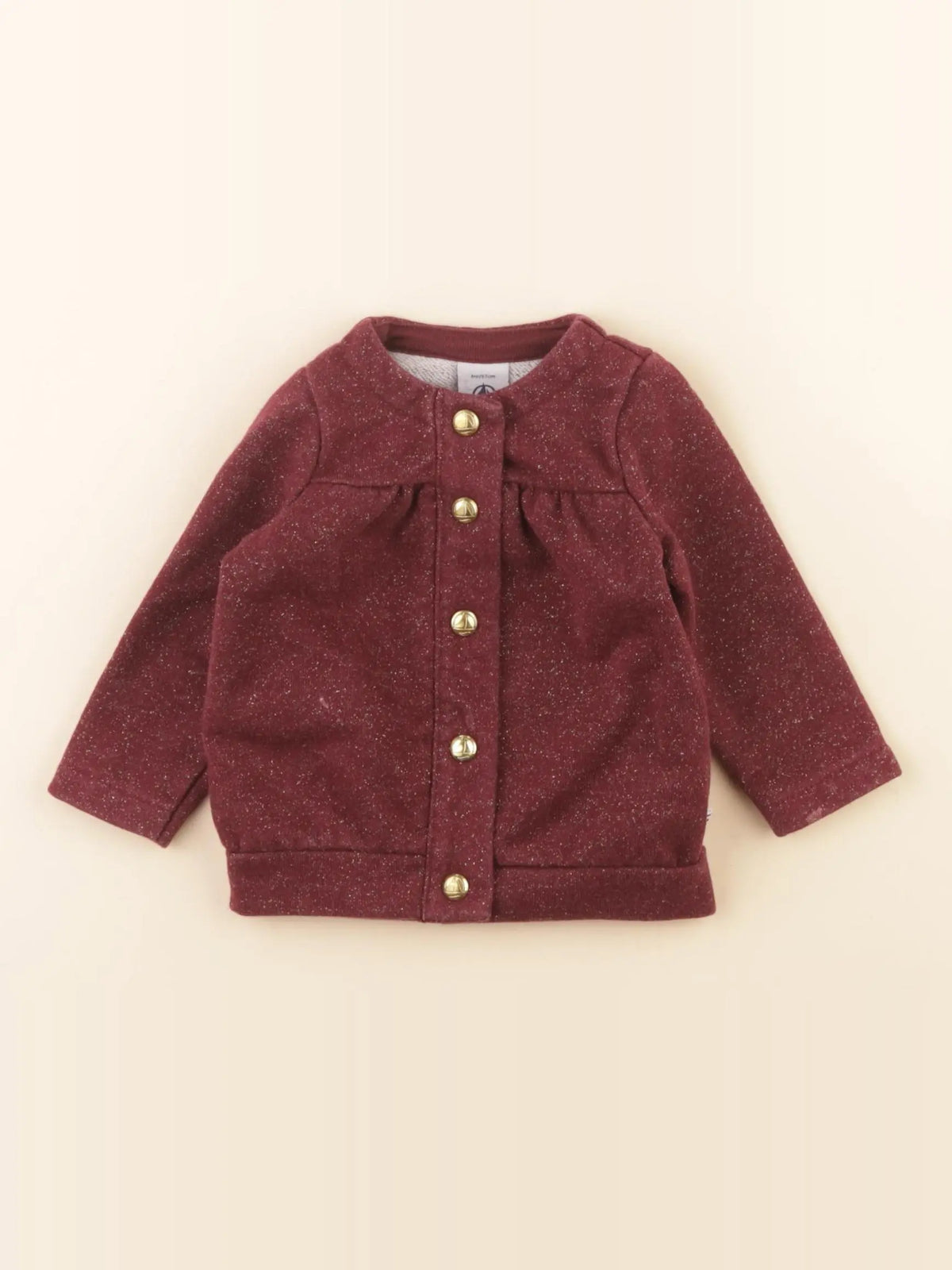 Petit Bateau - sweat rouge - 6 mois