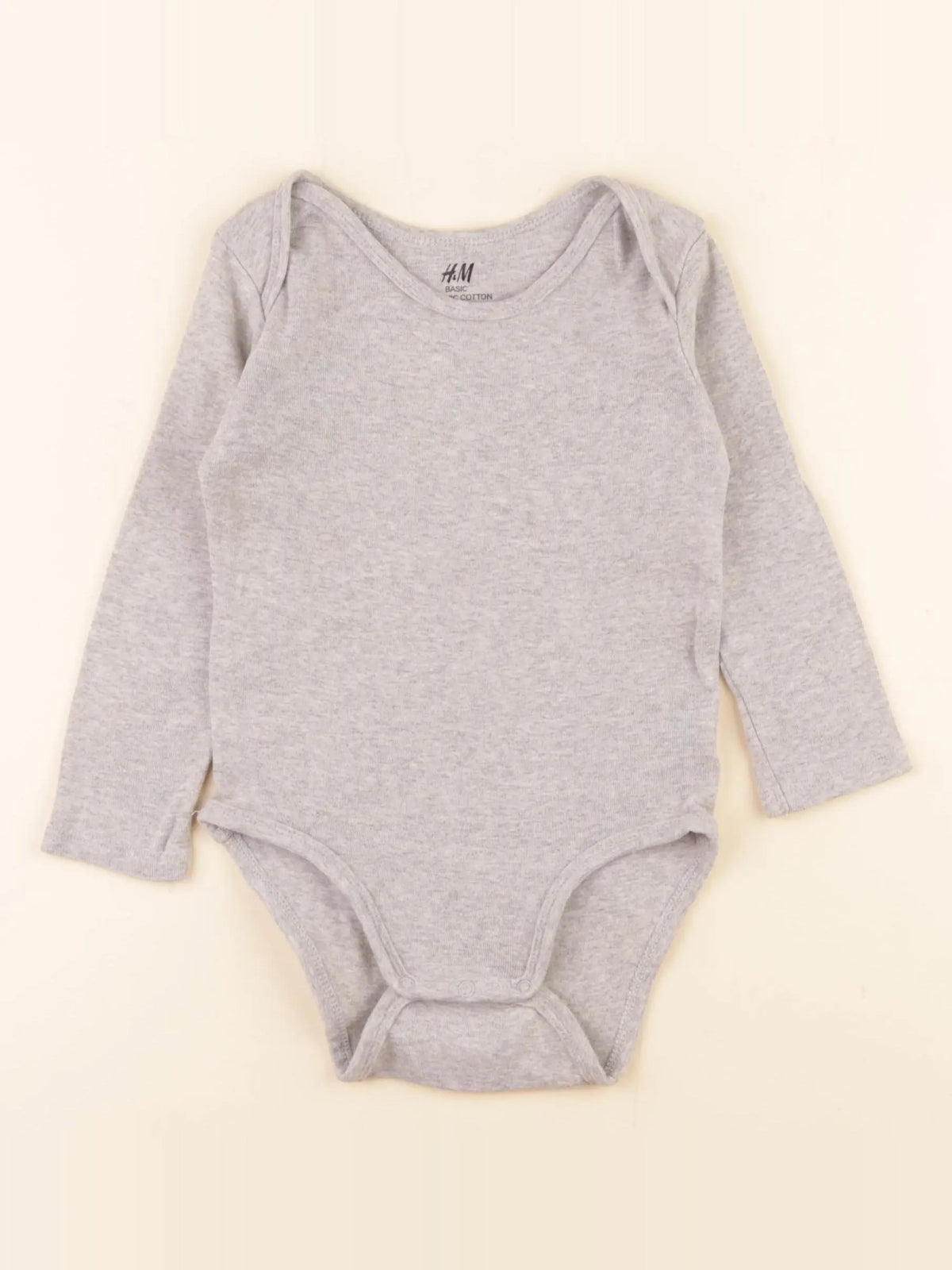 H&M - body gris - 1 an à 2 ans