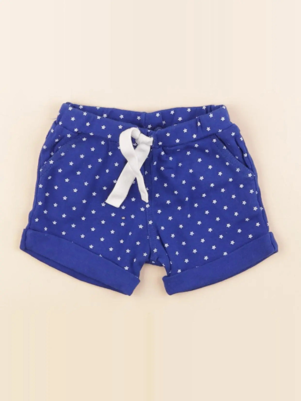 Petit Bateau - short bleu - 6 mois