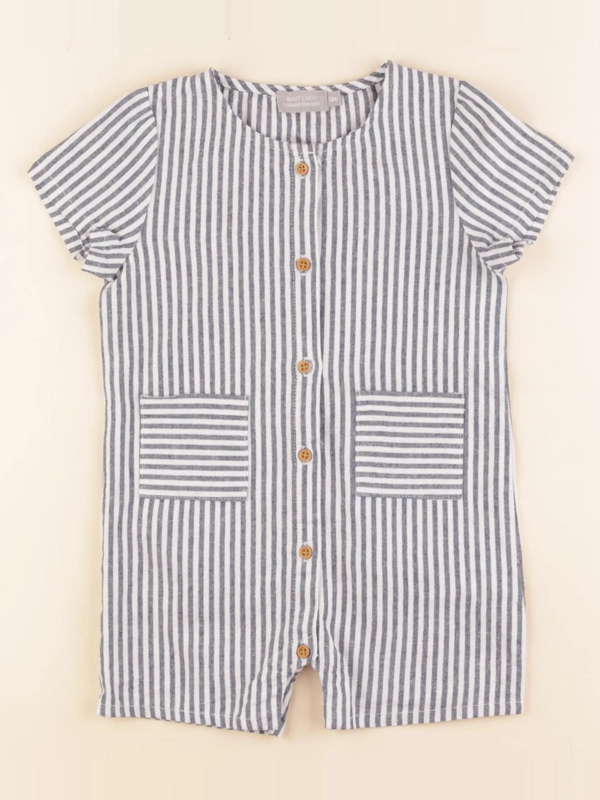 Boutchou - combinaison bleu, blanc - 18 mois