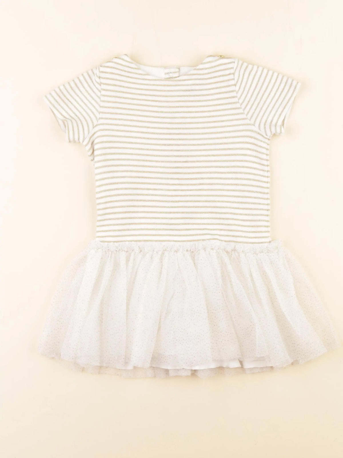 Petit Bateau - robe beige, or - 18 mois