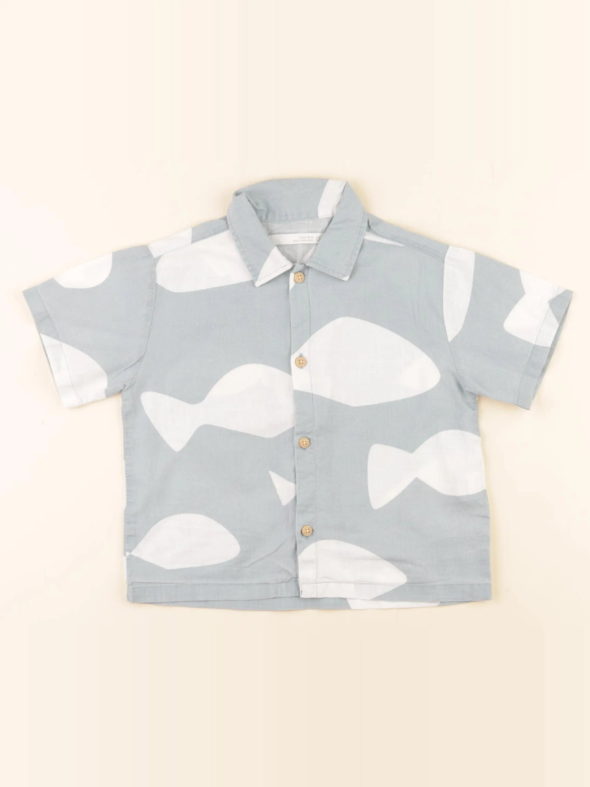 Zara - chemise bleu, blanc - 2 ans