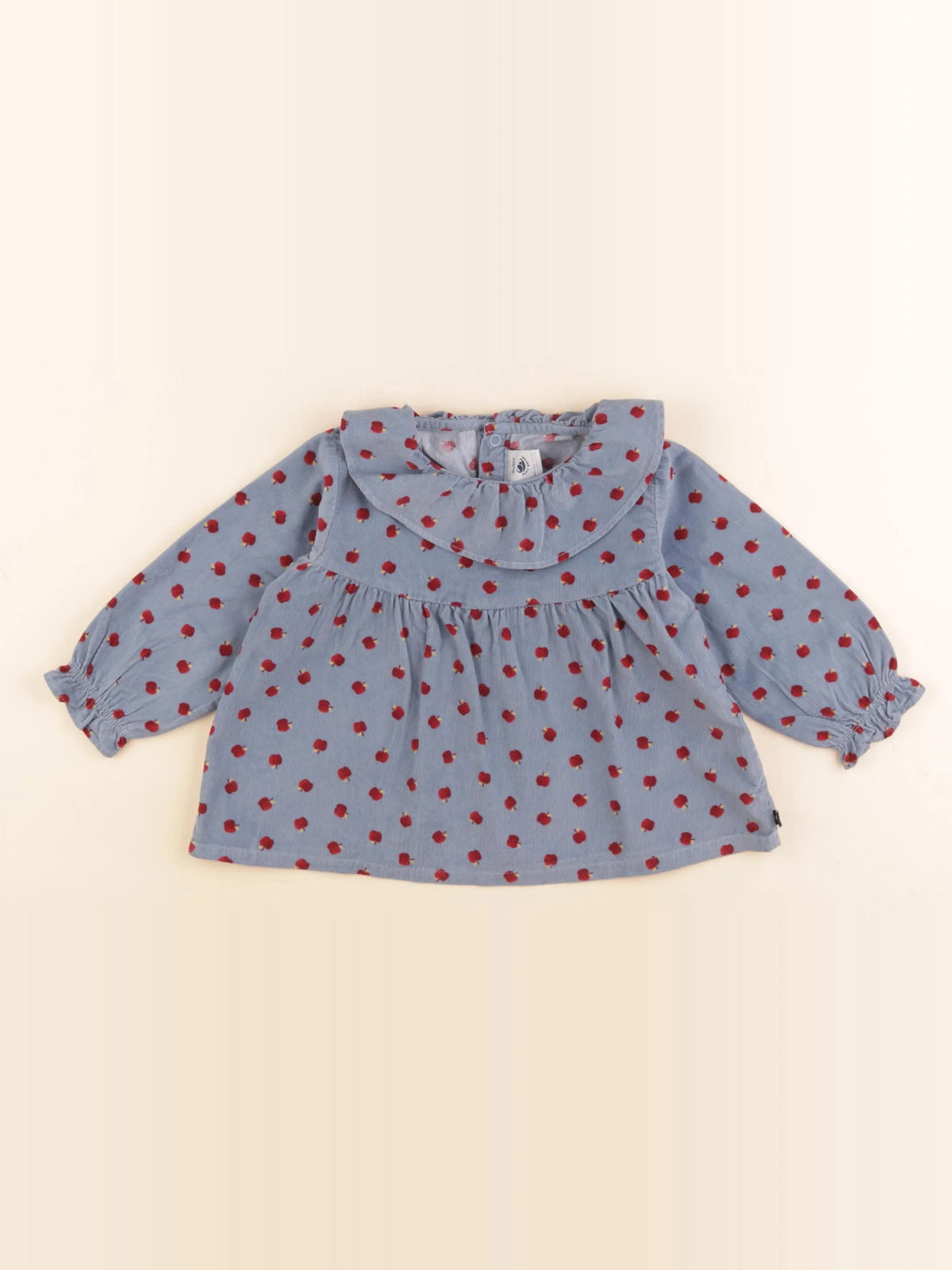 Petit Bateau - blouse bleu - 18 mois