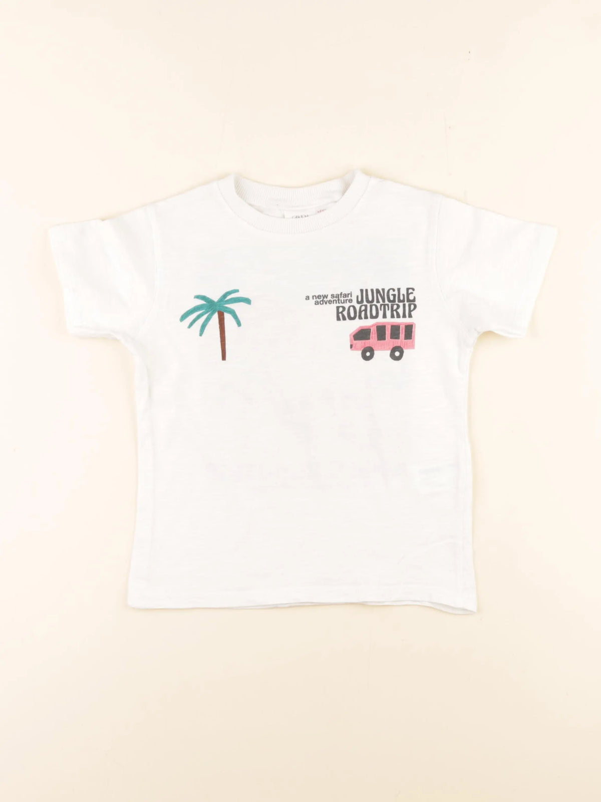 Zara - tee-shirt imprimé au dos blanc - 3 ans