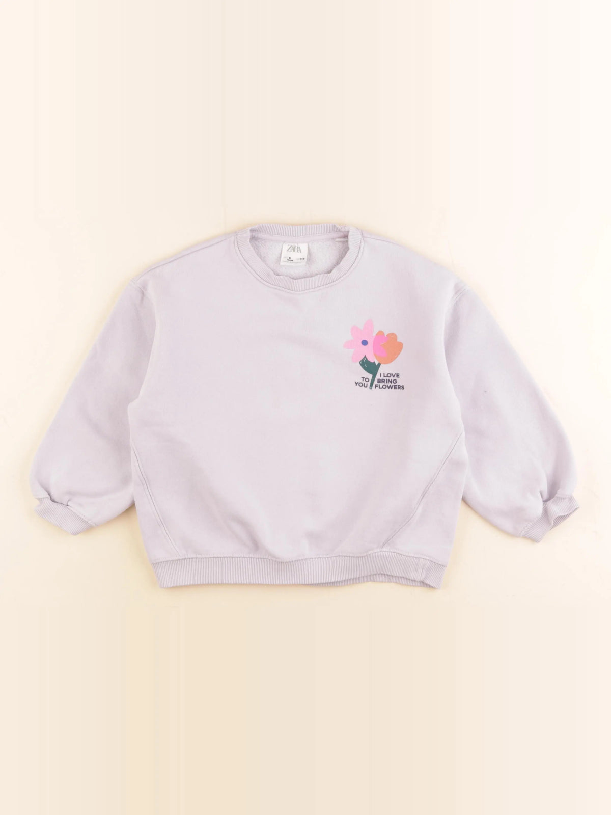 Zara - sweat imprimé au dos violet - 6 ans