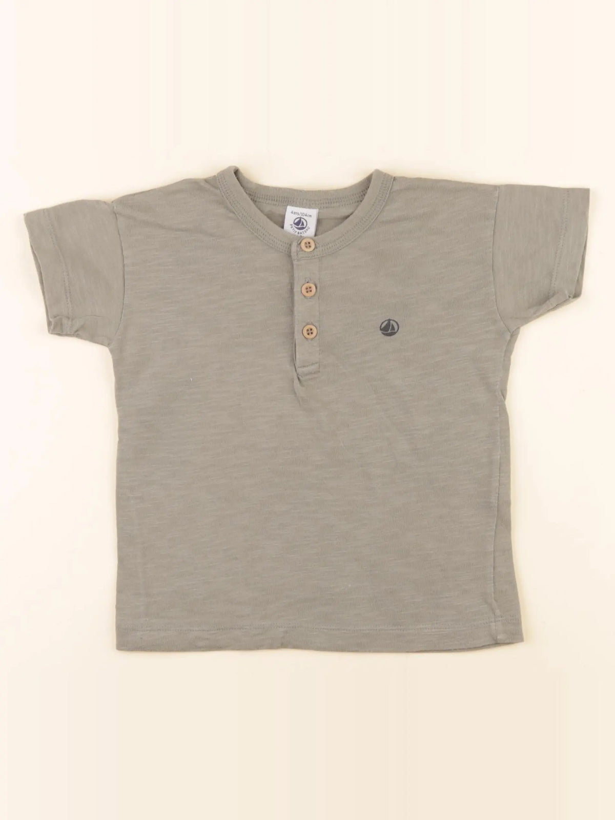 Petit Bateau - tee-shirt vert - 4 ans