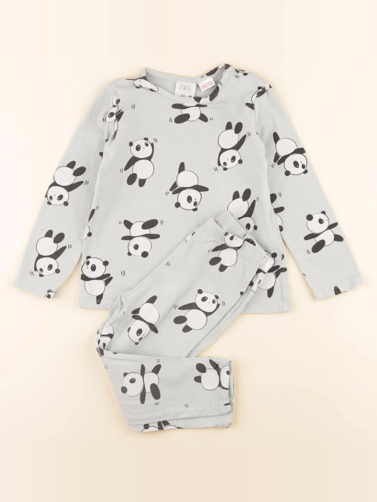 Zara - pyjama coton bleu - 2/3 ans